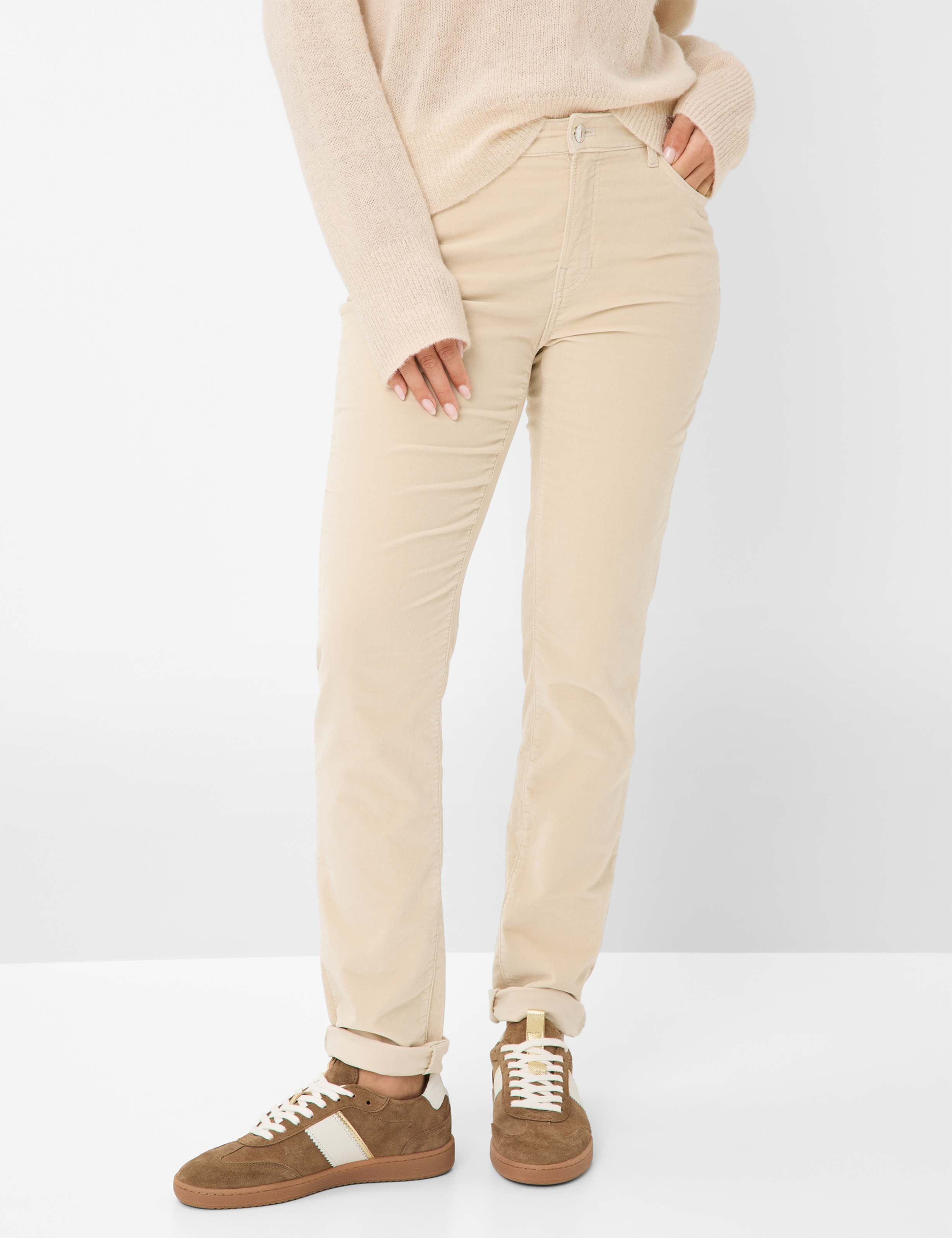 Thumbnail - Brax Damen Five-Pocket-Hose Style MARY CANVAS, cremeweiß, Gr. 40