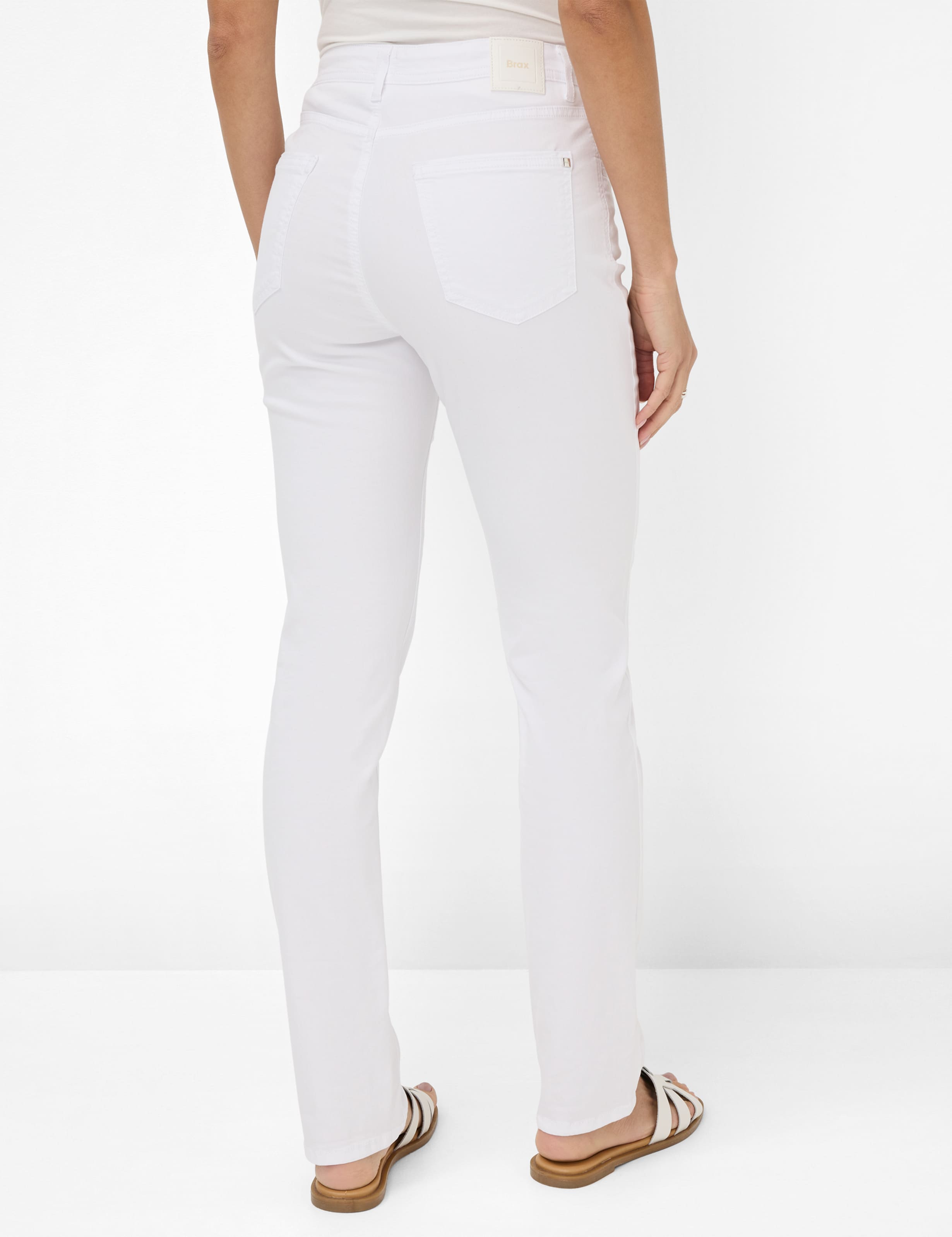 Women Style MARY Denim White Regular Fit Model back