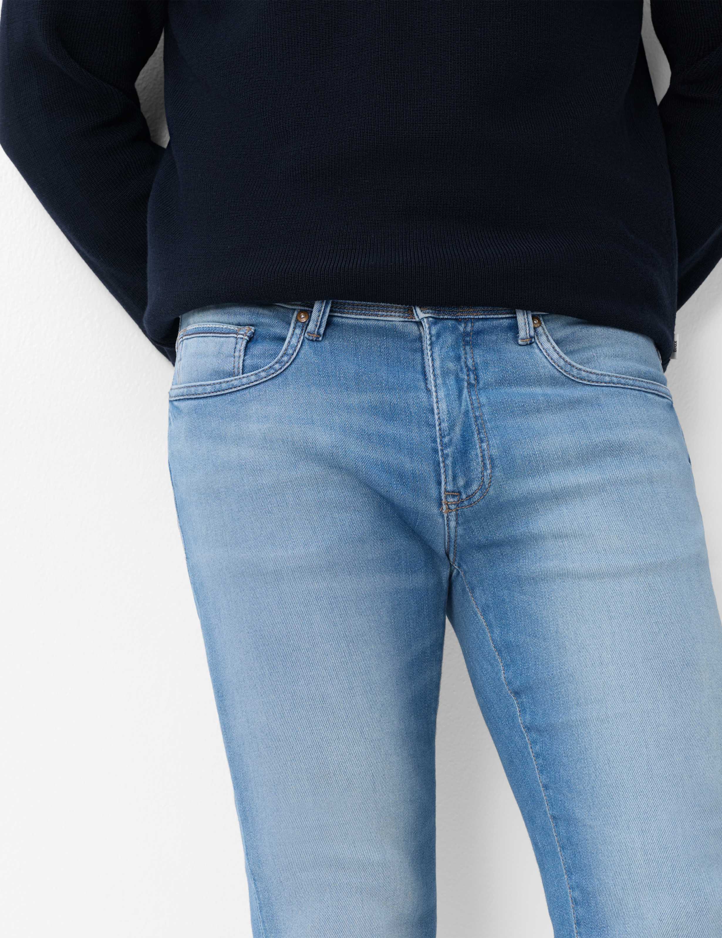 Homme Style CHRIS Denim Bleu Clair Slim Fit Détail 1