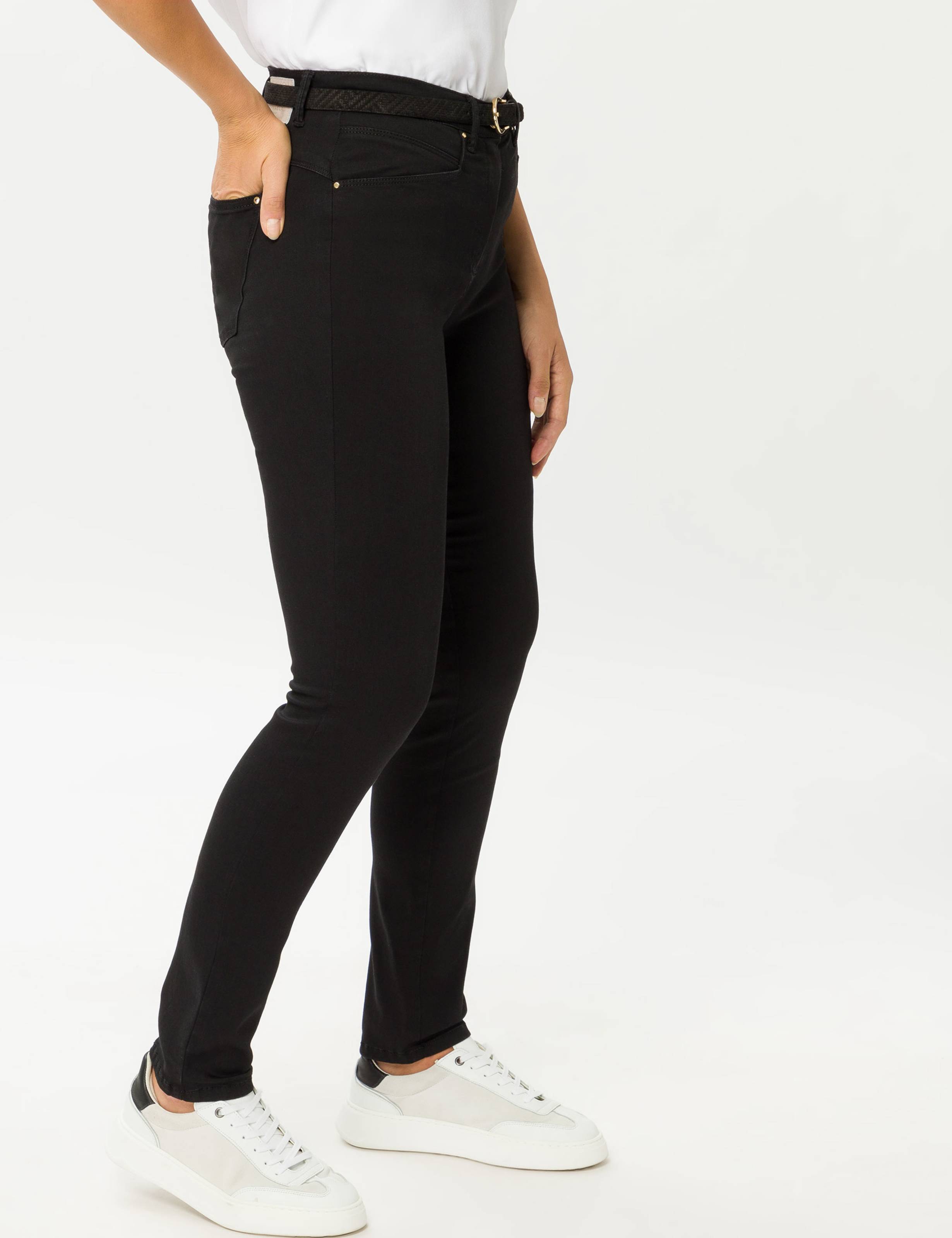 Damen Style LUCA Denim Schwarz Super Slim Fit Model Rueck