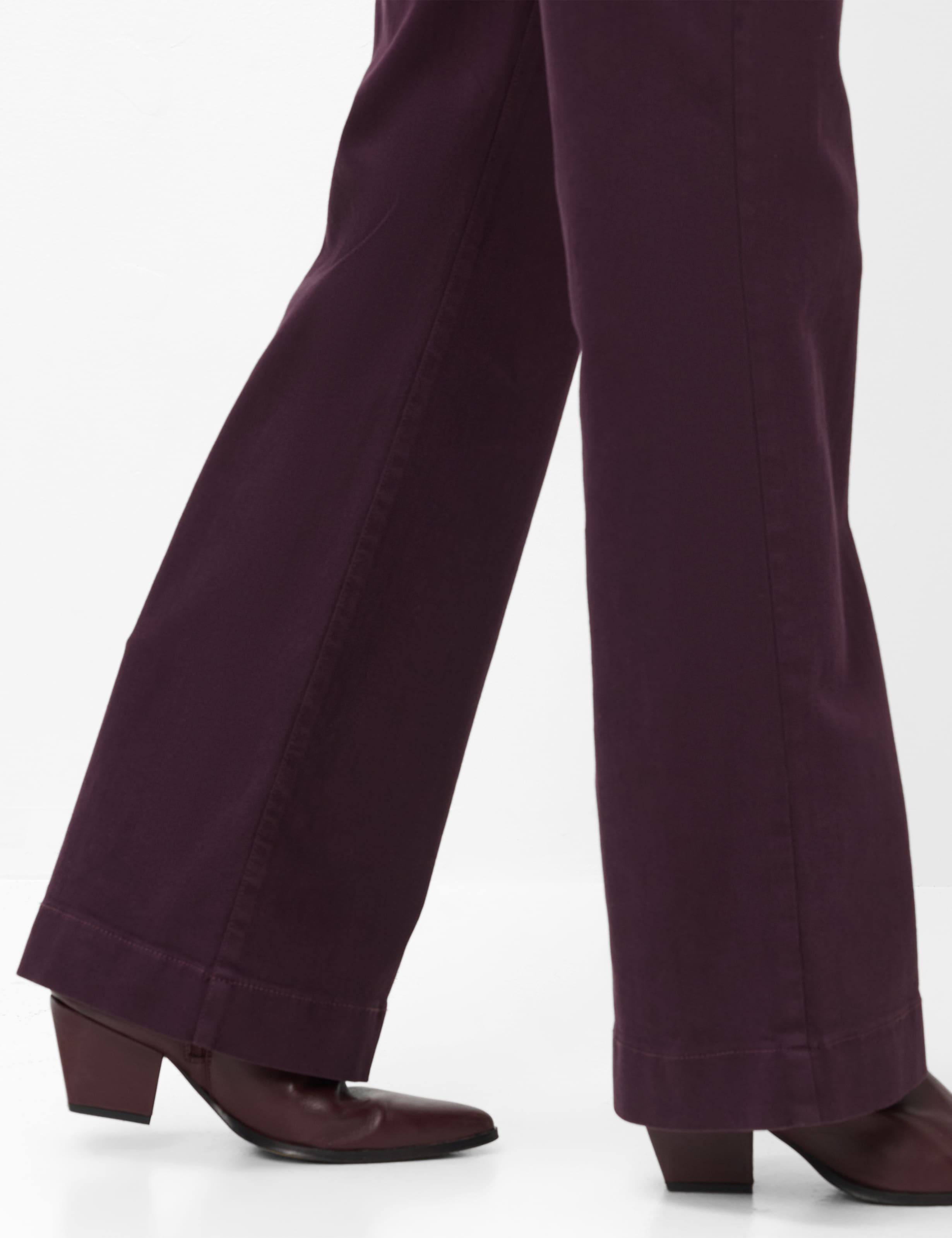 Women Style MAINE Denim Dark Purple Wide leg Detail 2
