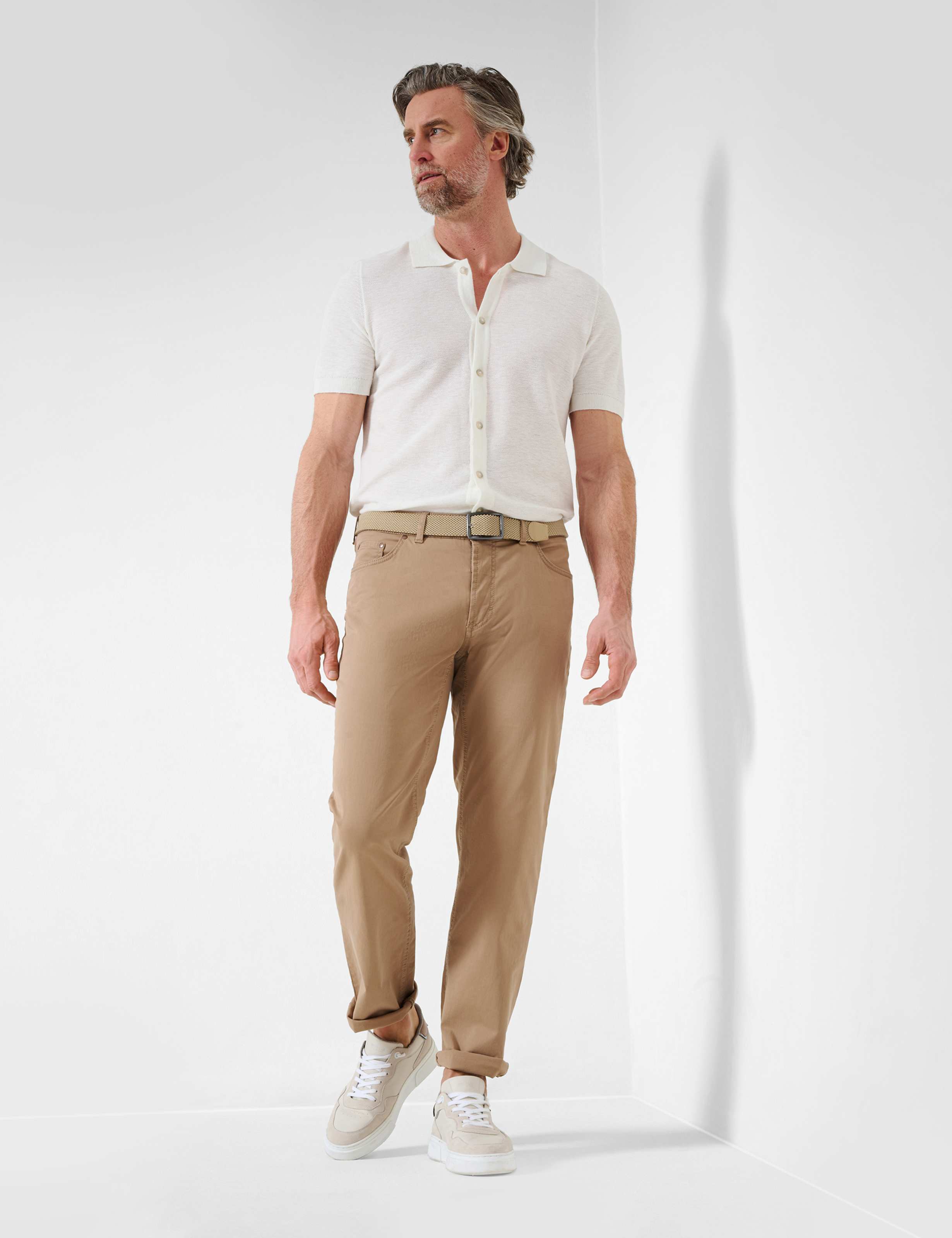 Men Style CARLOS Light Brown Regular Fit Model Outfit