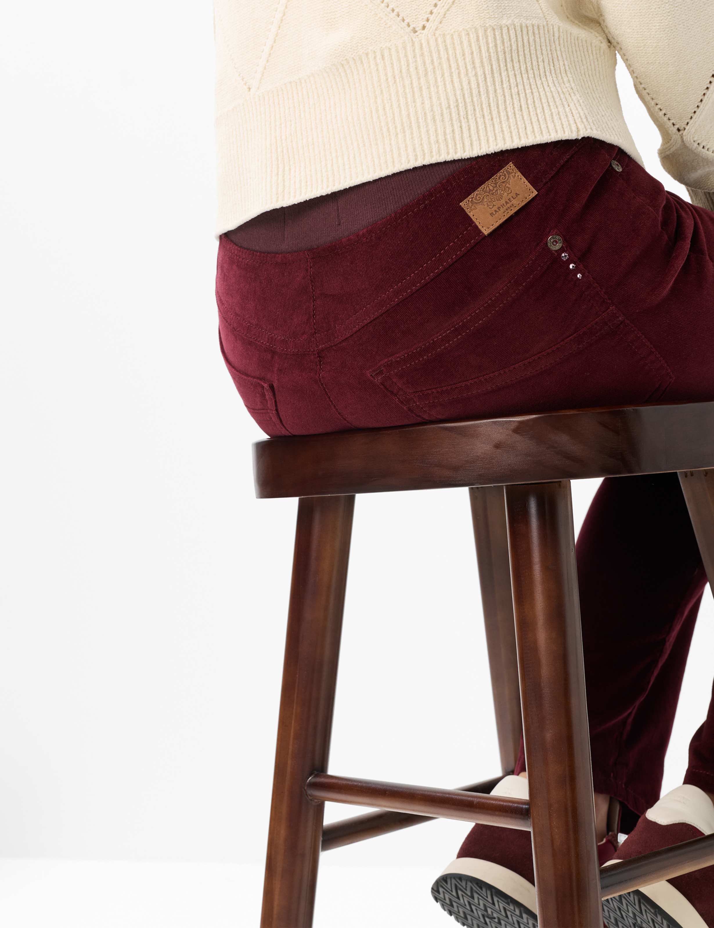 Women Style PAMINA Dark Red Slim fit Detail 1