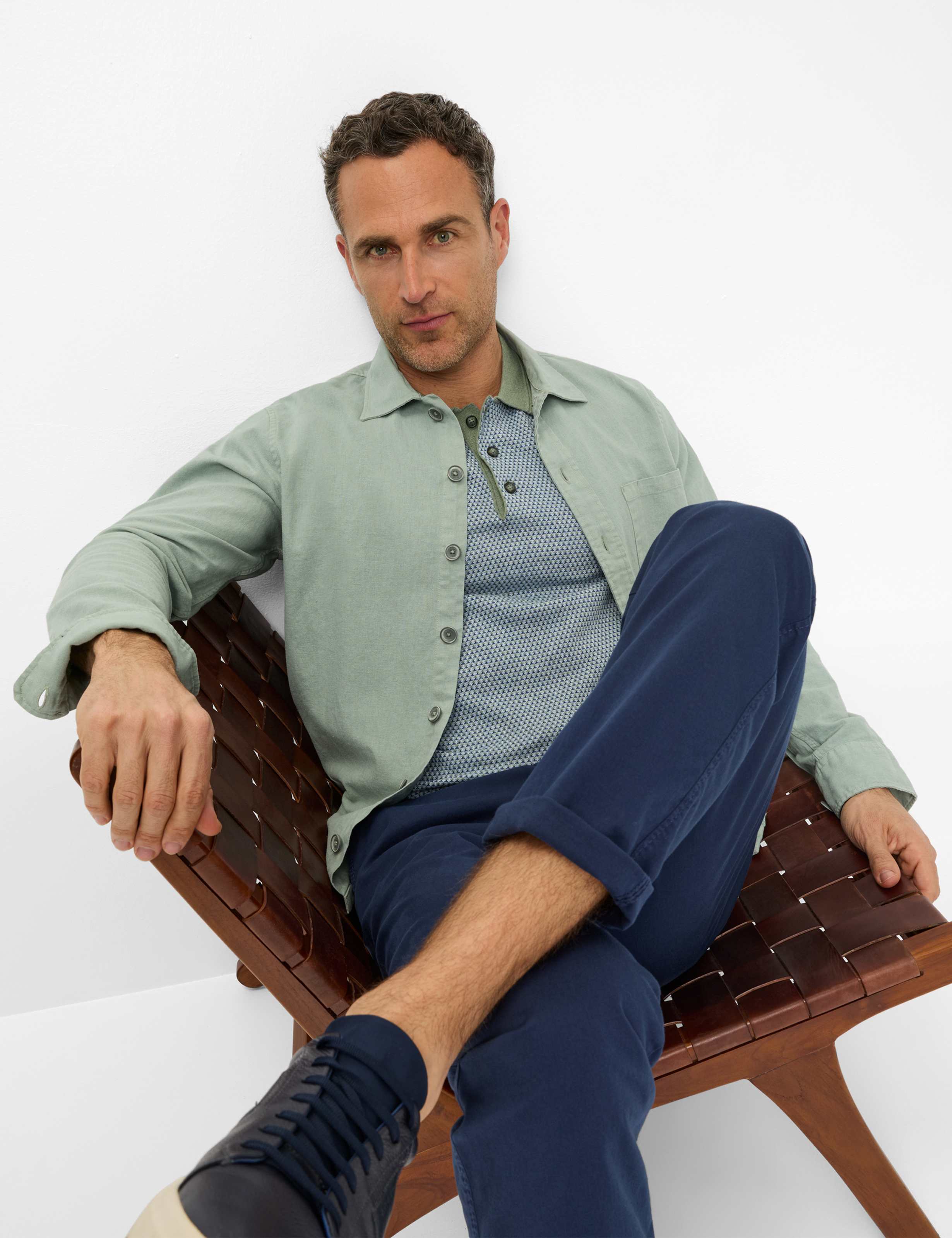 Homme Style EVANS Bleu Foncé Regular Fit Détail 1