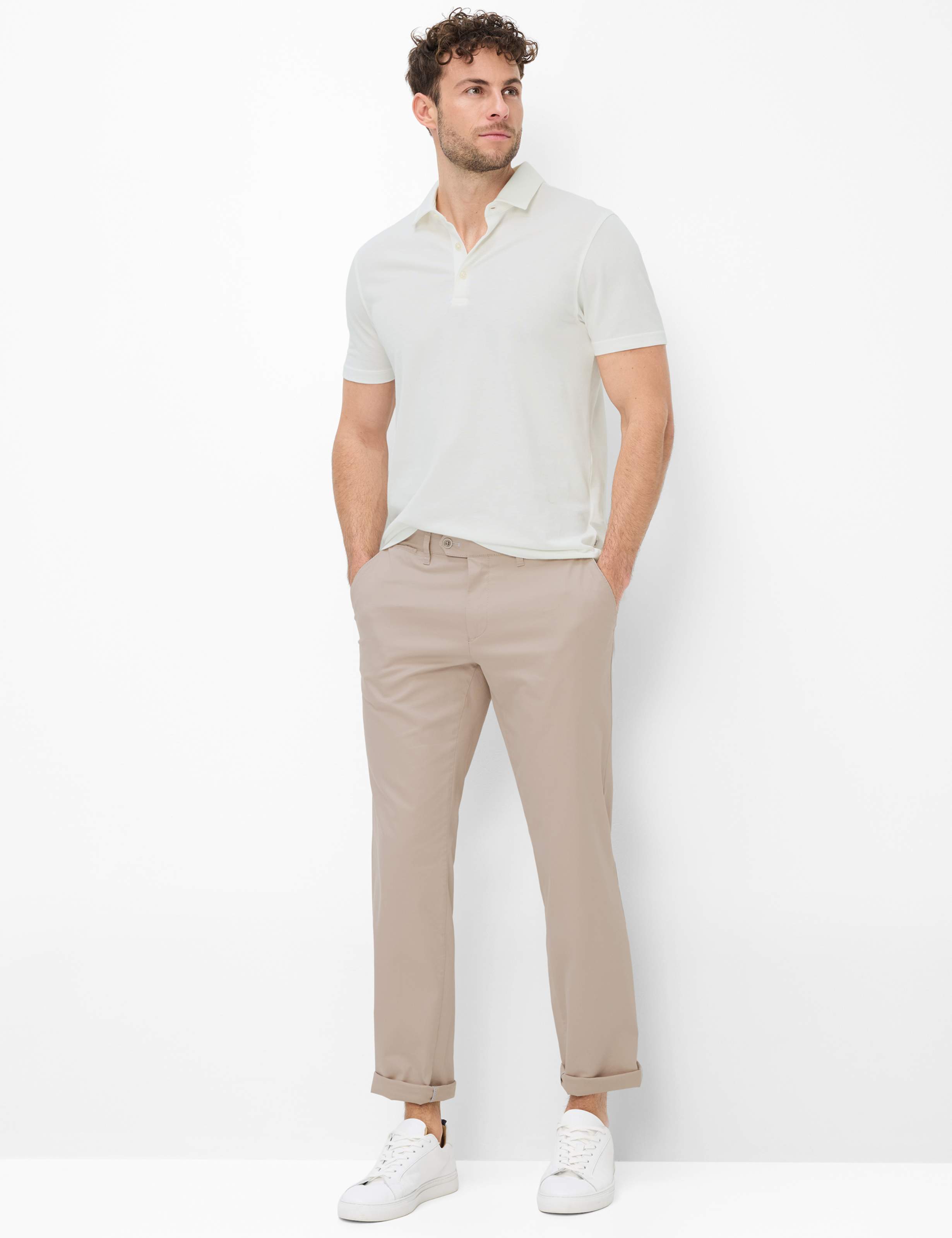 Heren Style JOE Lichtgrijs Regular Fit Model outfit