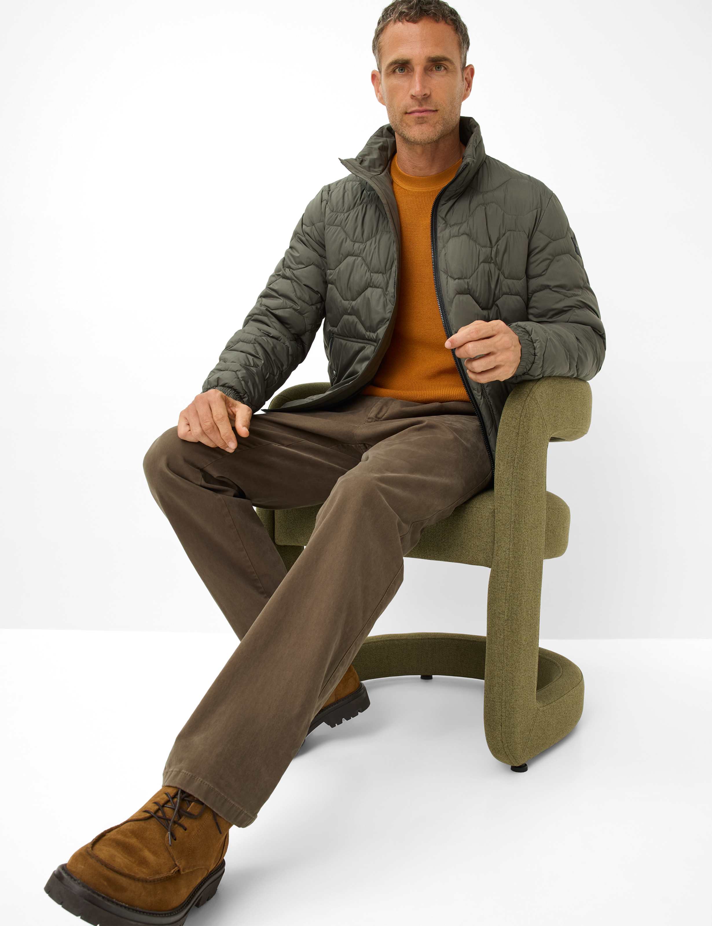 Homme Style LUIS Vert - Olive Regular Fit Détail 1