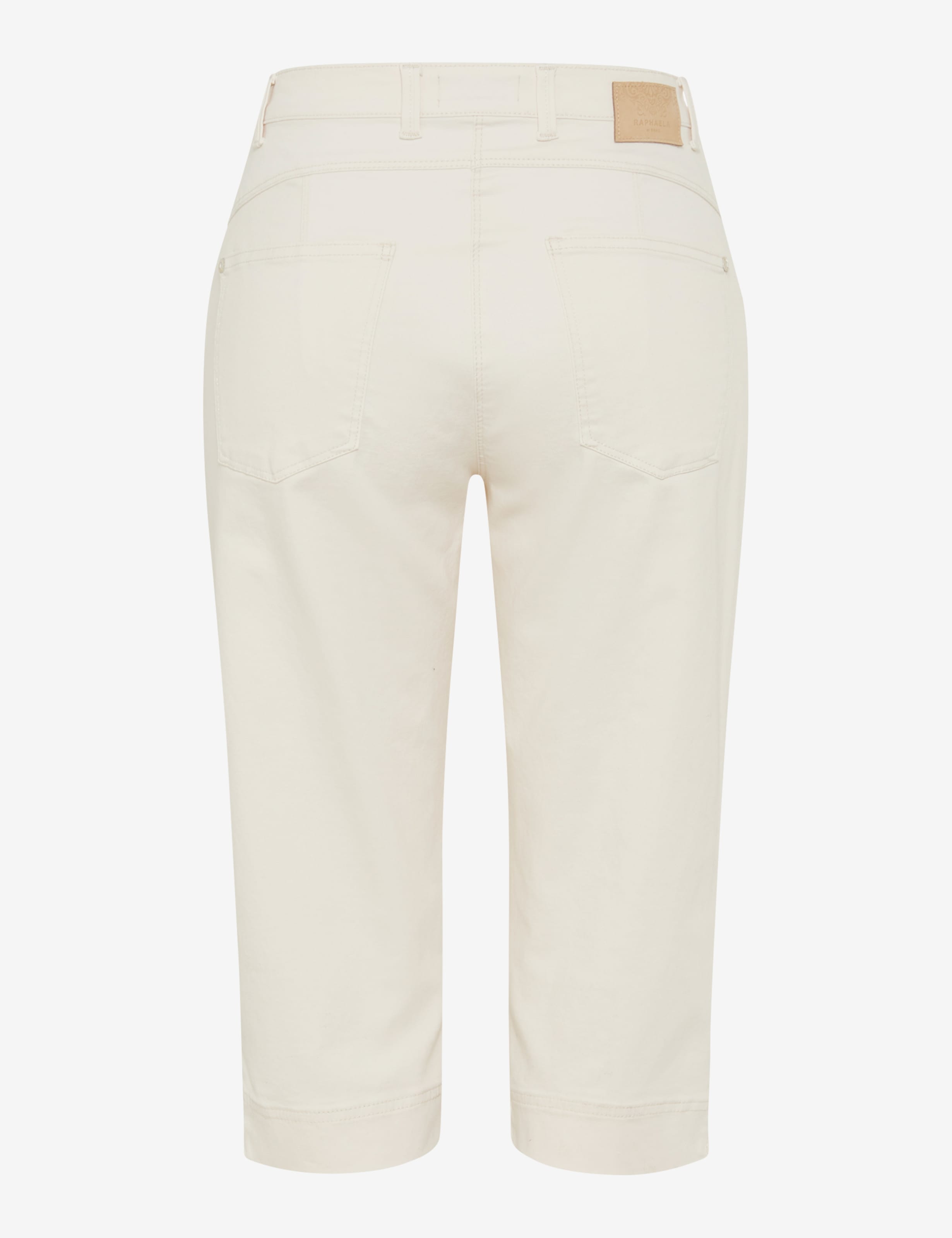 Femme Style CAREN CAPRI Denim Blanc Crème Comfort Plus Fit Détourage arrière