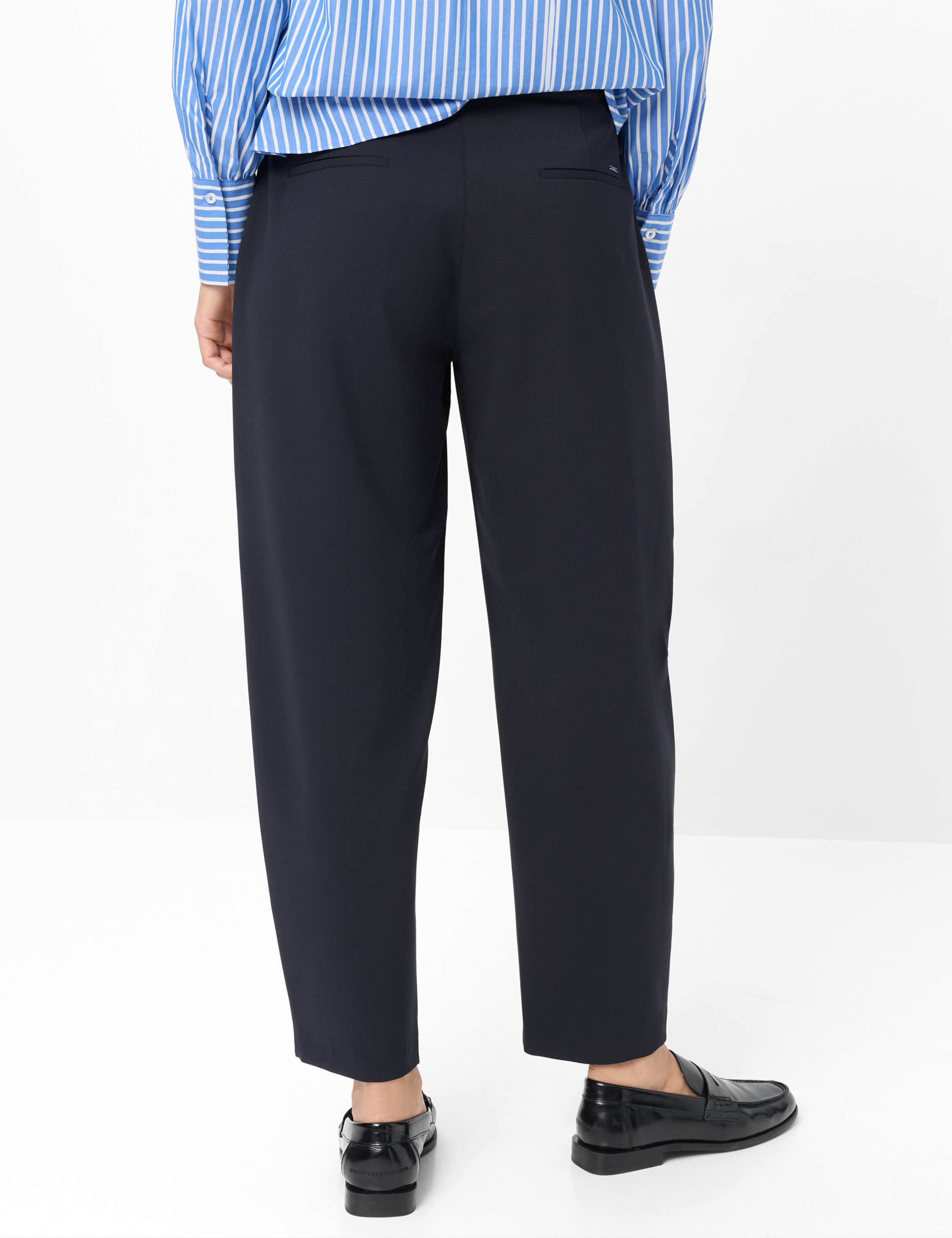 Women Style MEGAN S Dark Blue Barrel Fit Model back