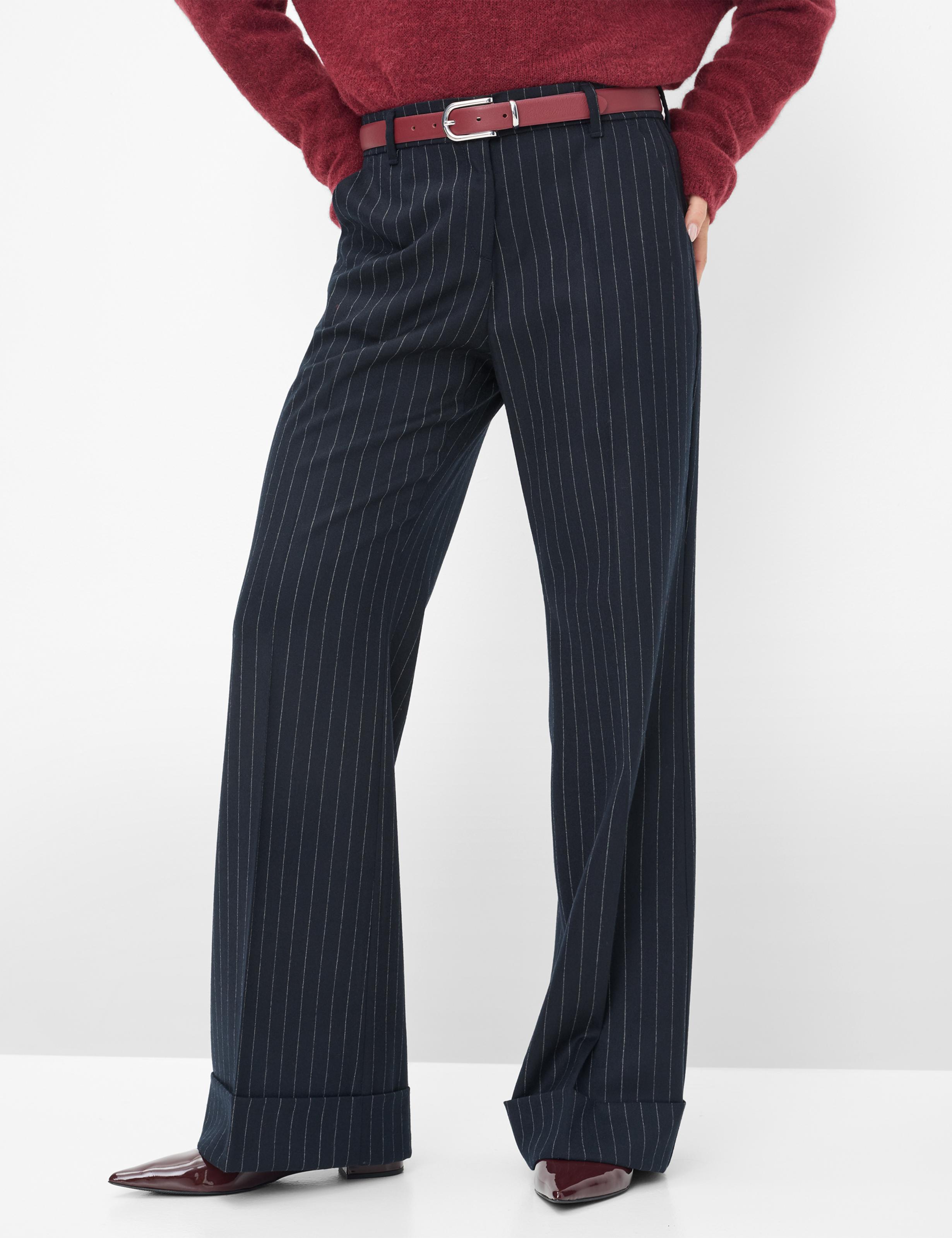 Thumbnail - Brax Damen Palazzohose Style MAINE NAVY, dunkelblau, Gr. 44K