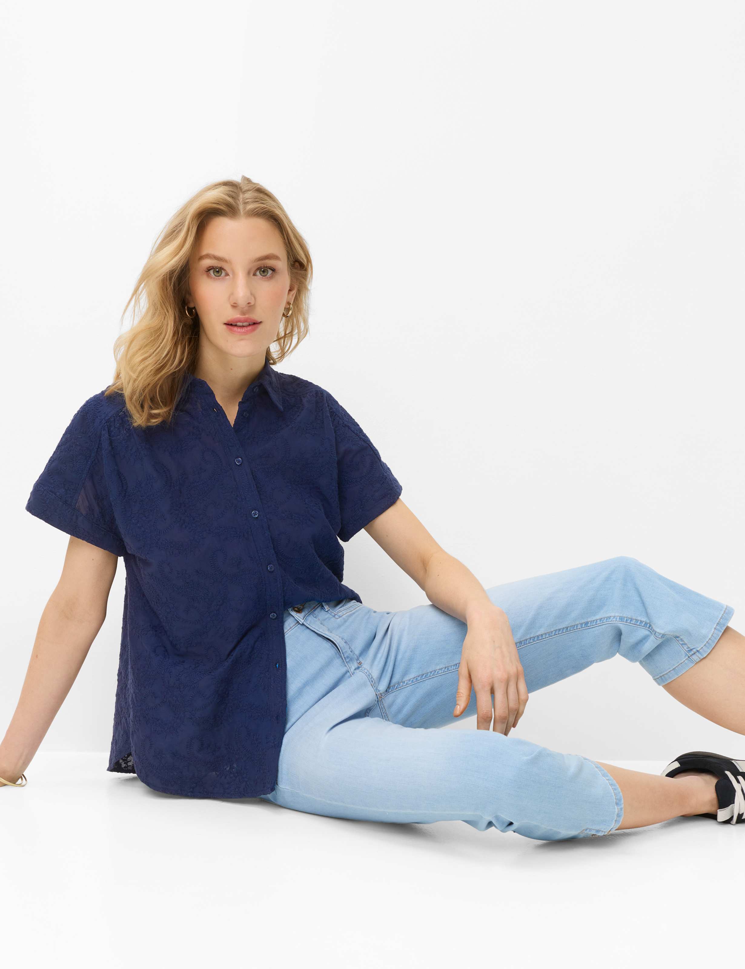 Femme Style MARY C Denim Bleu Clair Regular Fit Détail 1