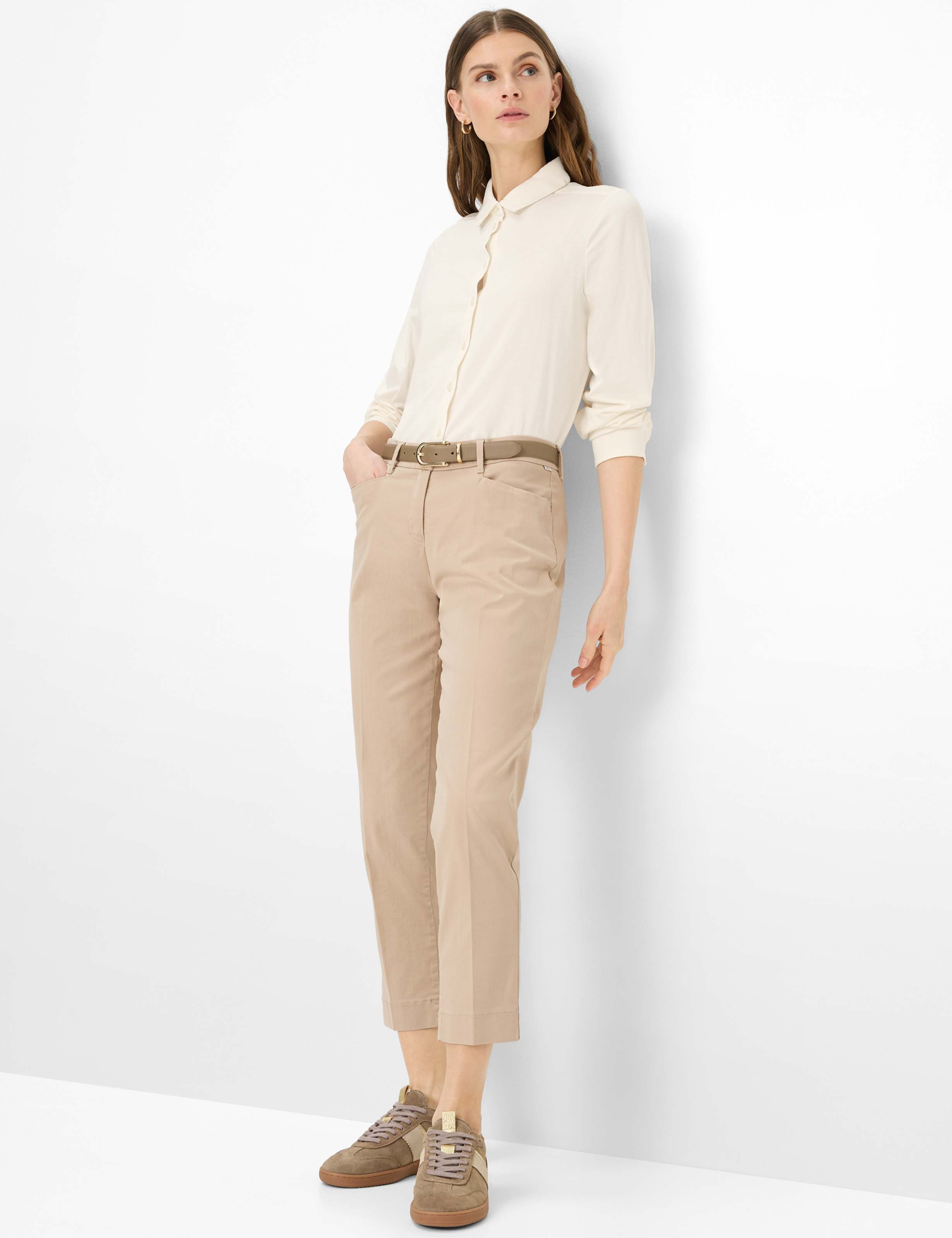 Women Style MARA S Beige Regular Fit Model Outfit