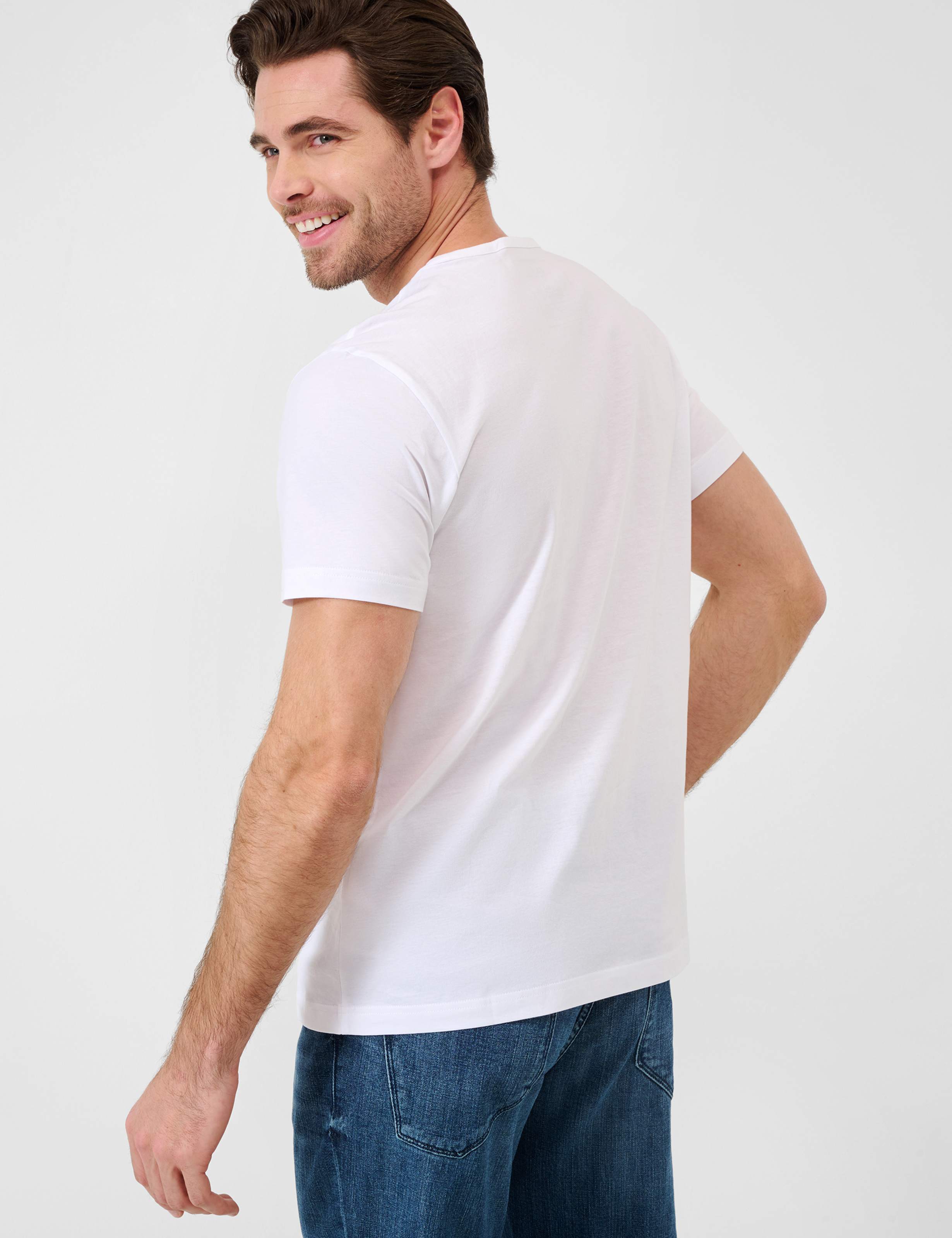 Thumbnail - Brax Herren Shirt Style TONY white, weiß, Gr. XXXL