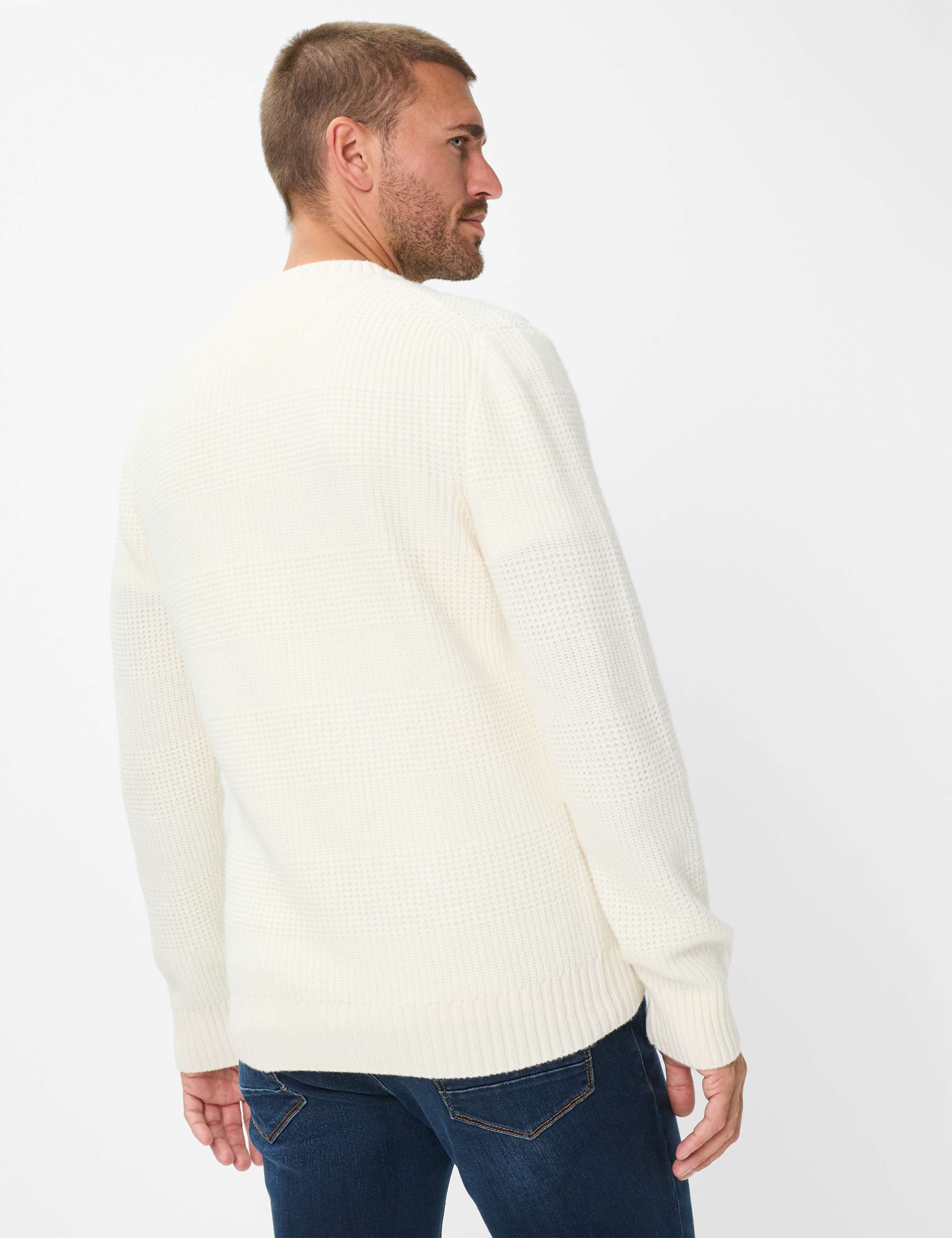 Thumbnail - Brax Herren Strickpullover Style RICK offwhite, cremeweiß, Gr. M