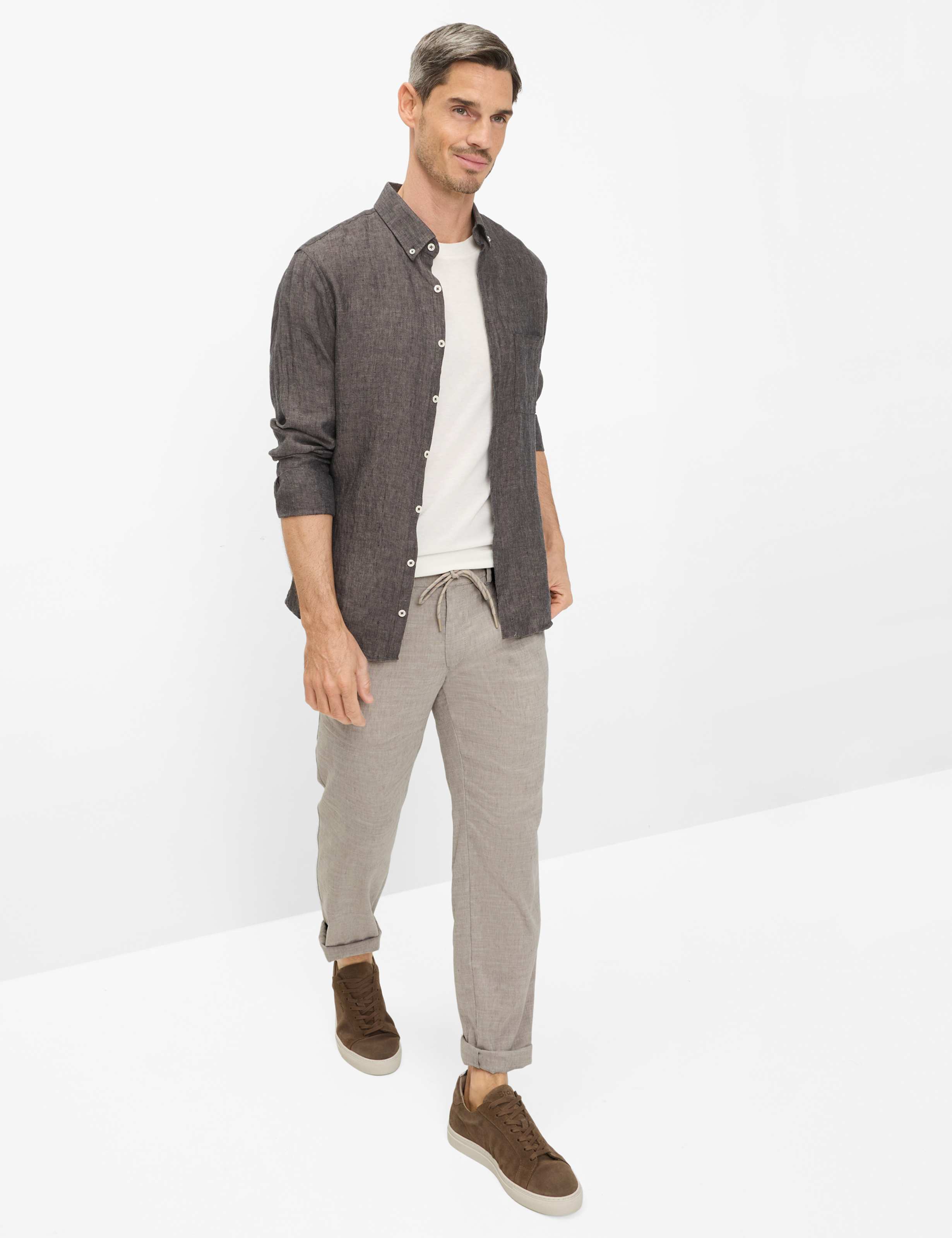 Herren Style TILL Hellbeige Regular Fit Model Outfit