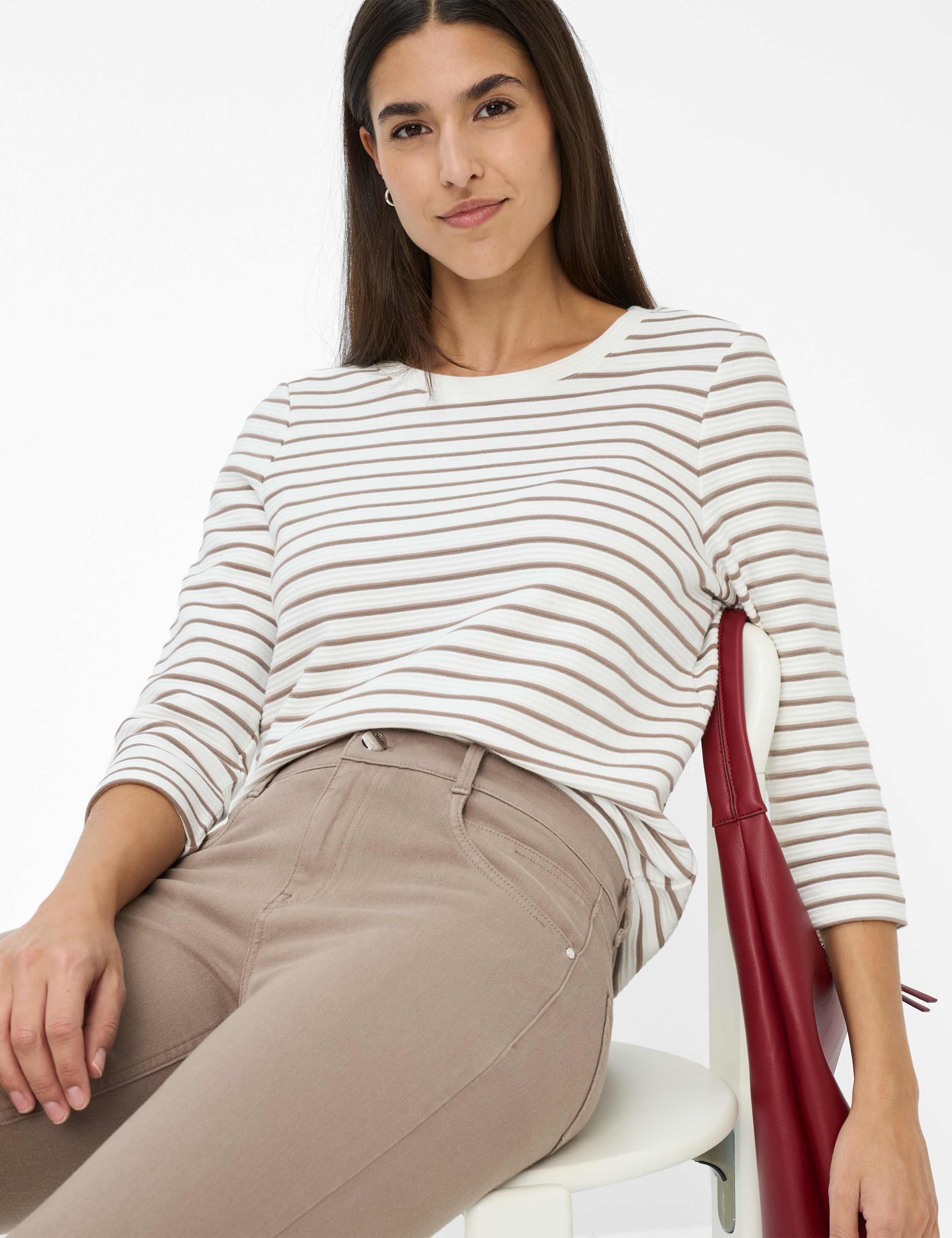 Damen Style SHAKIRA Denim Hellbraun Slim Fit Detail 1