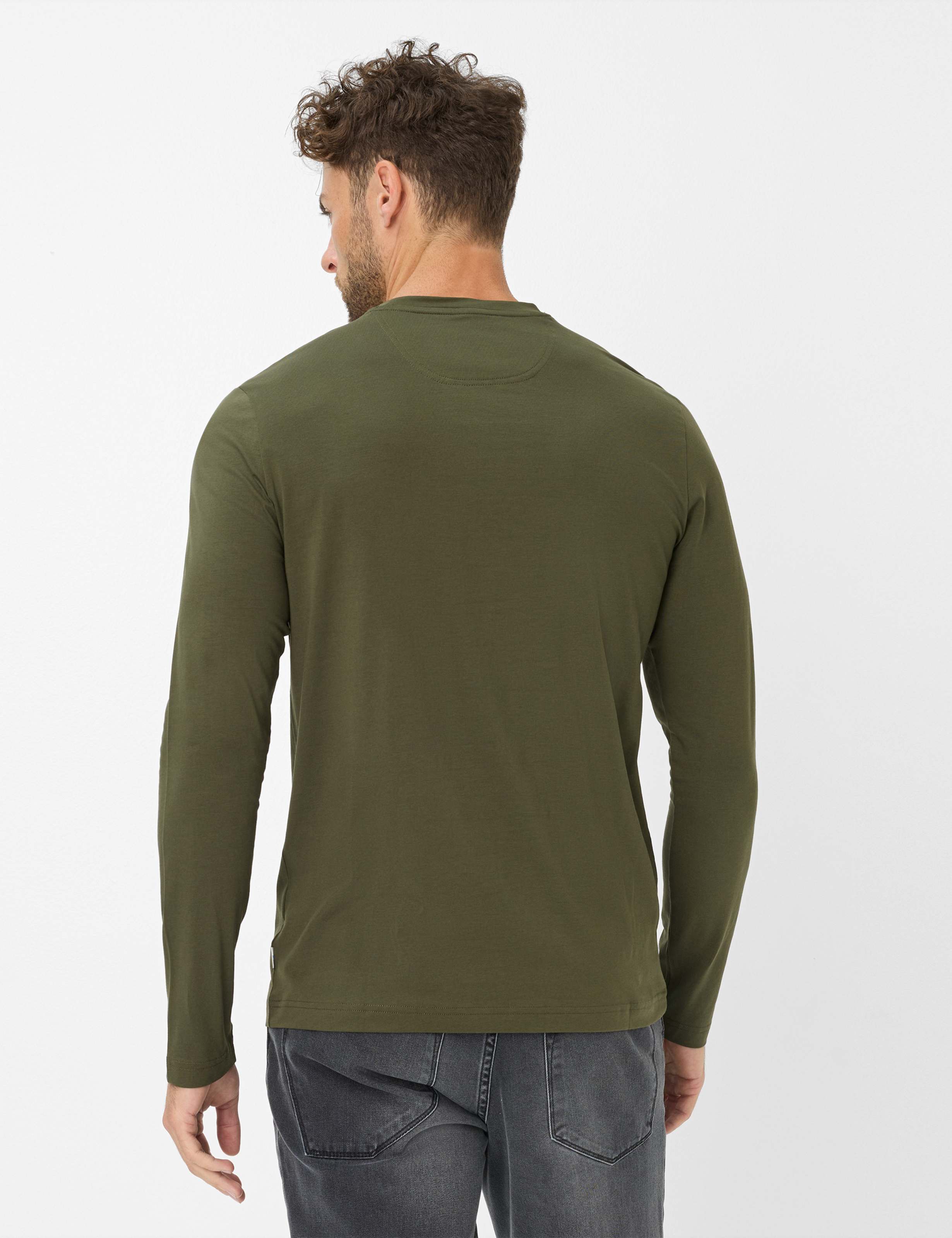 Thumbnail - Brax Herren Shirt Style TIMON olive Grün Oliv, grün - oliv, Gr. XL