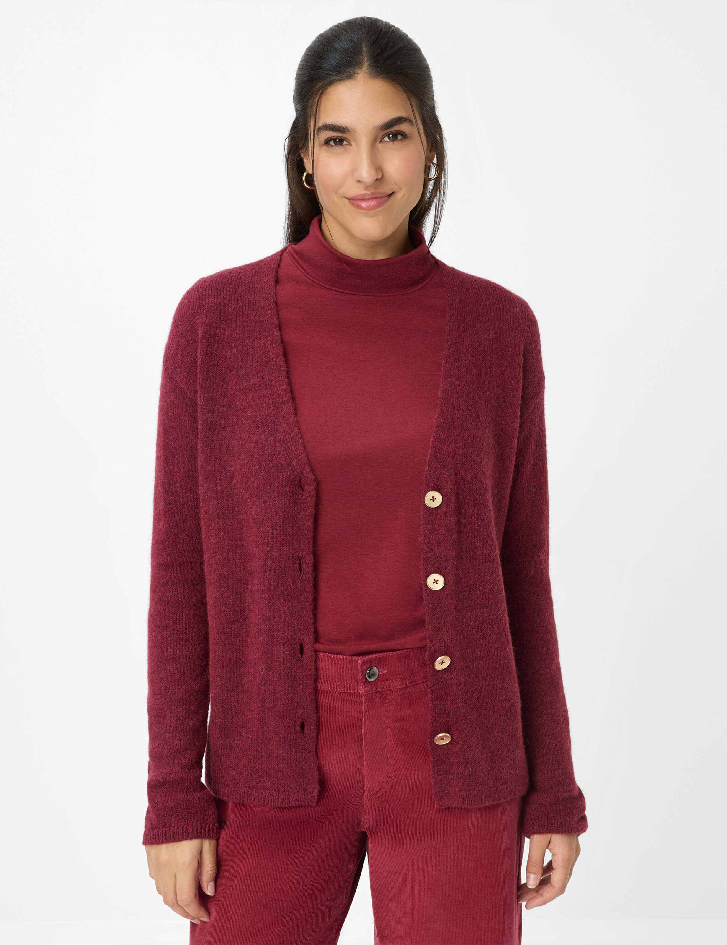 Thumbnail - Brax Damen Strickpullover Style ALICIA mulberry, dunkelrot, Gr. 38