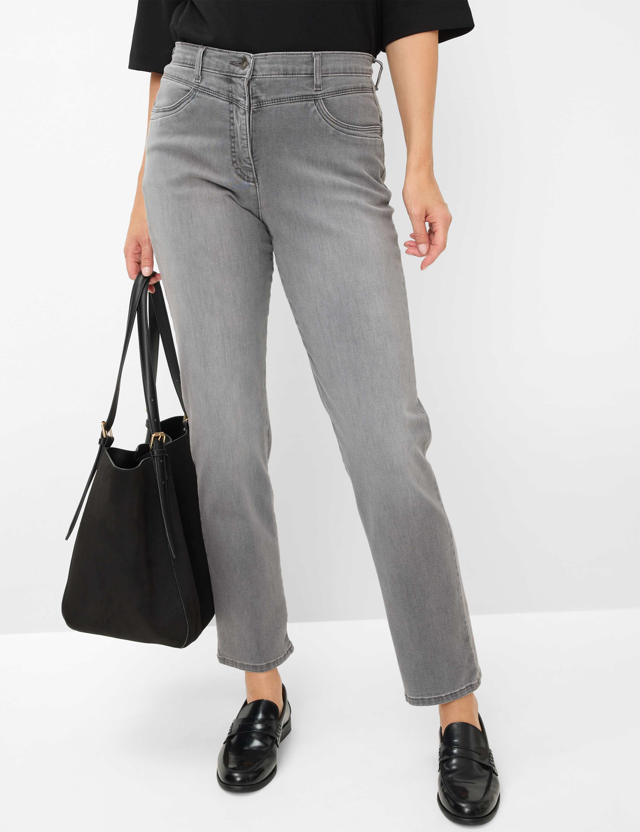 Thumbnail - Raphaela by Brax Damen Five-Pocket-Hose Style CAREN NEW GREY, denim grau, Gr. 48K
