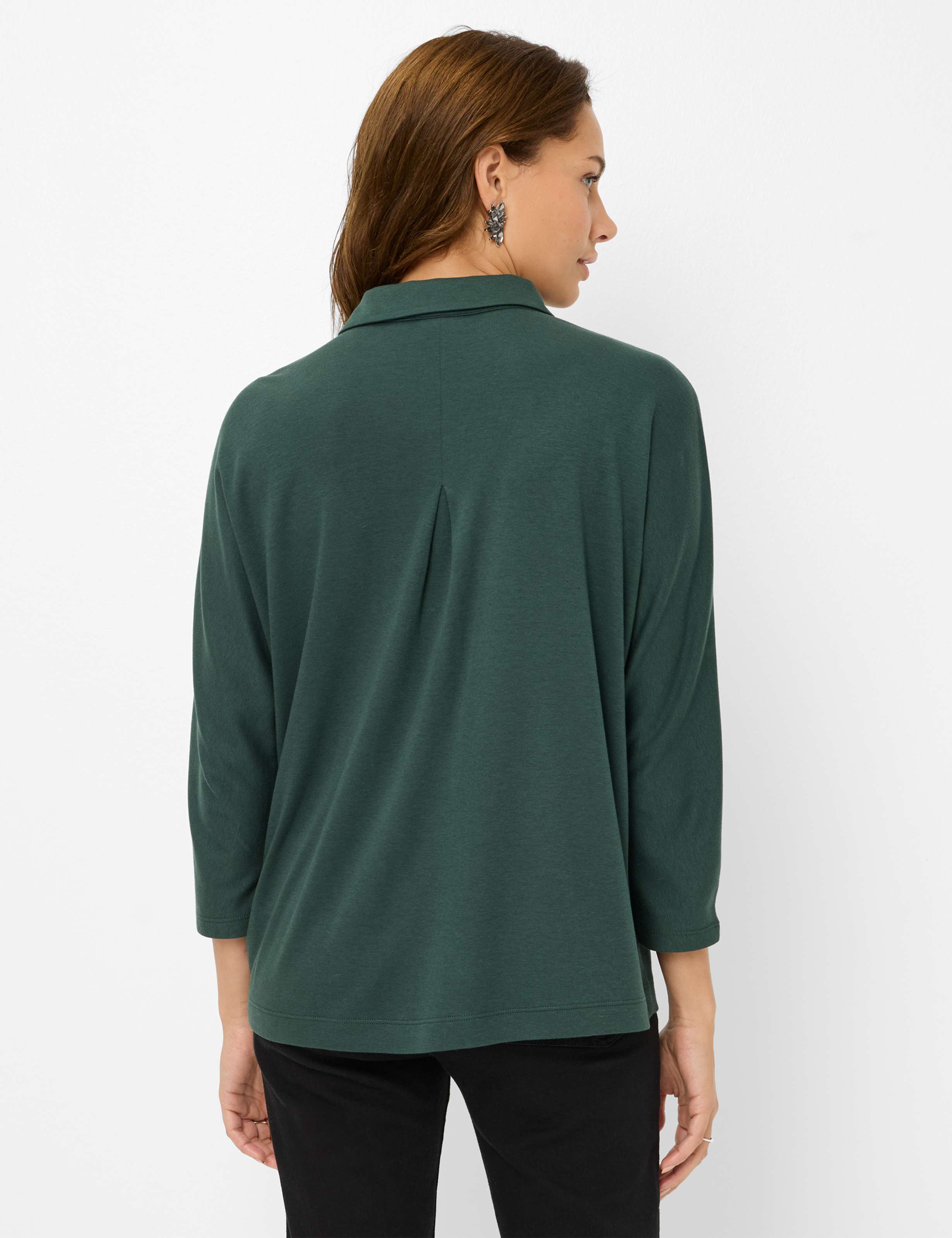 Thumbnail - Brax Damen Shirt Style CELIA M midnight forest, dunkelgrün, Gr. 44