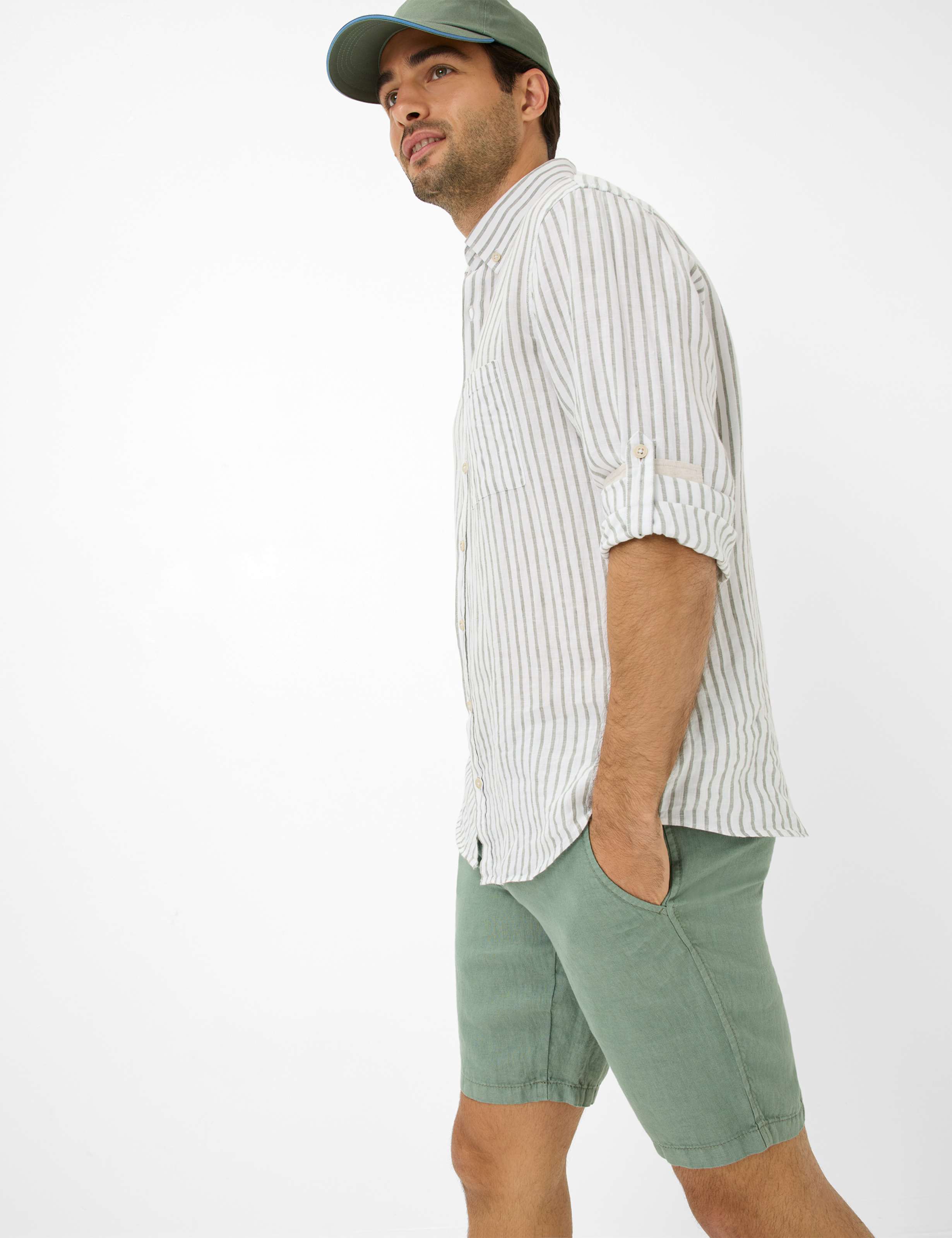 Herren Style BALU Grün Modern Fit Detail 1