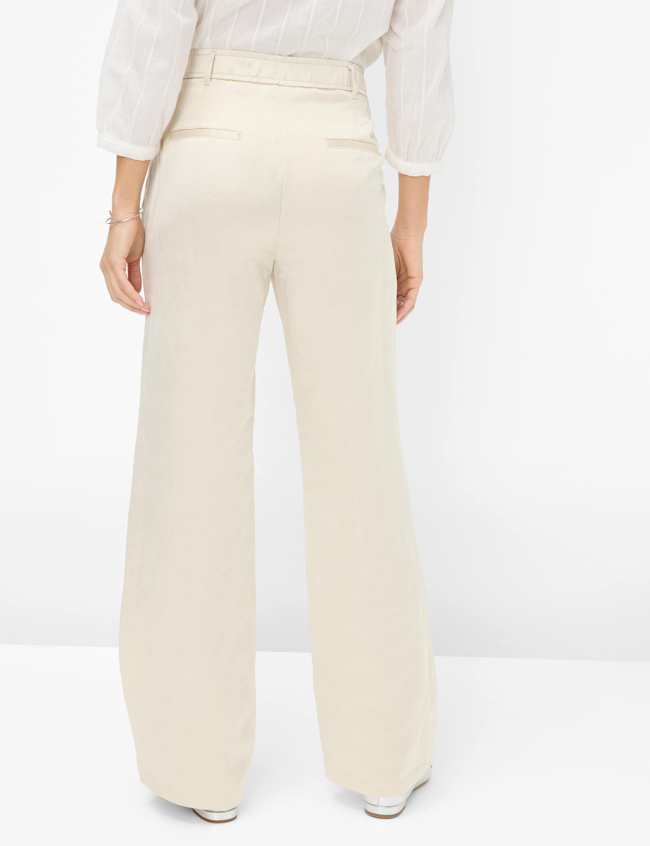 Damen Style MAINE Hellbeige Wide Leg Model Rueck