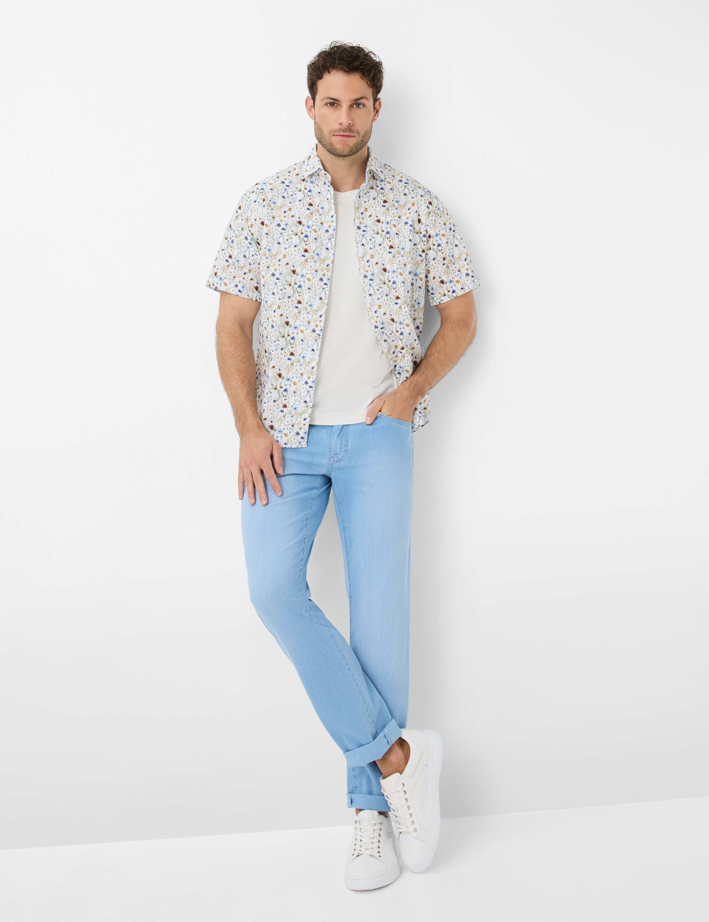 Men Style CADIZ Denim Blue Straight Fit Model Outfit