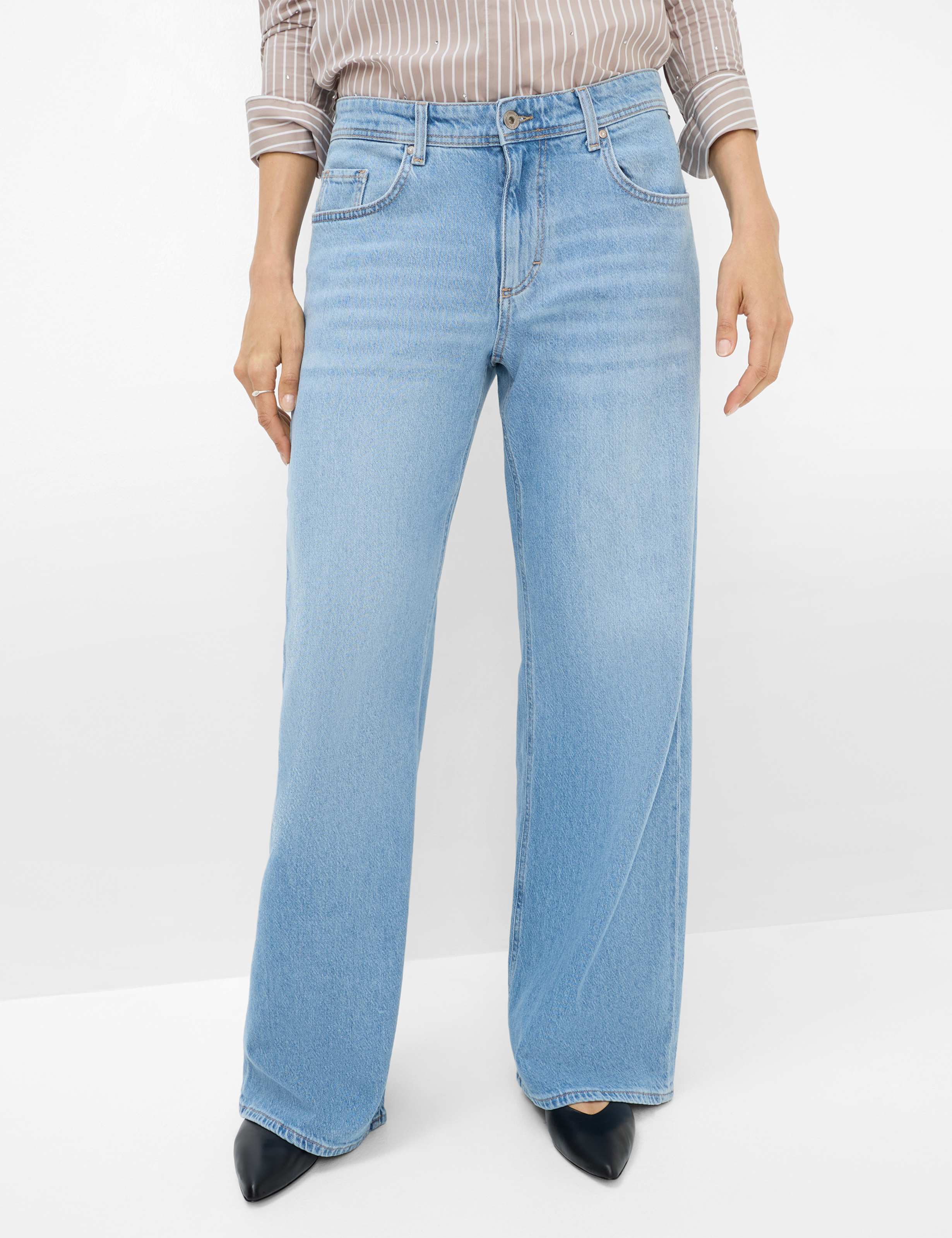 Thumbnail - Brax Damen Five-Pocket-Hose Style MORGAN USED LIGHT BLUE, denim hellblau, Gr. 48K