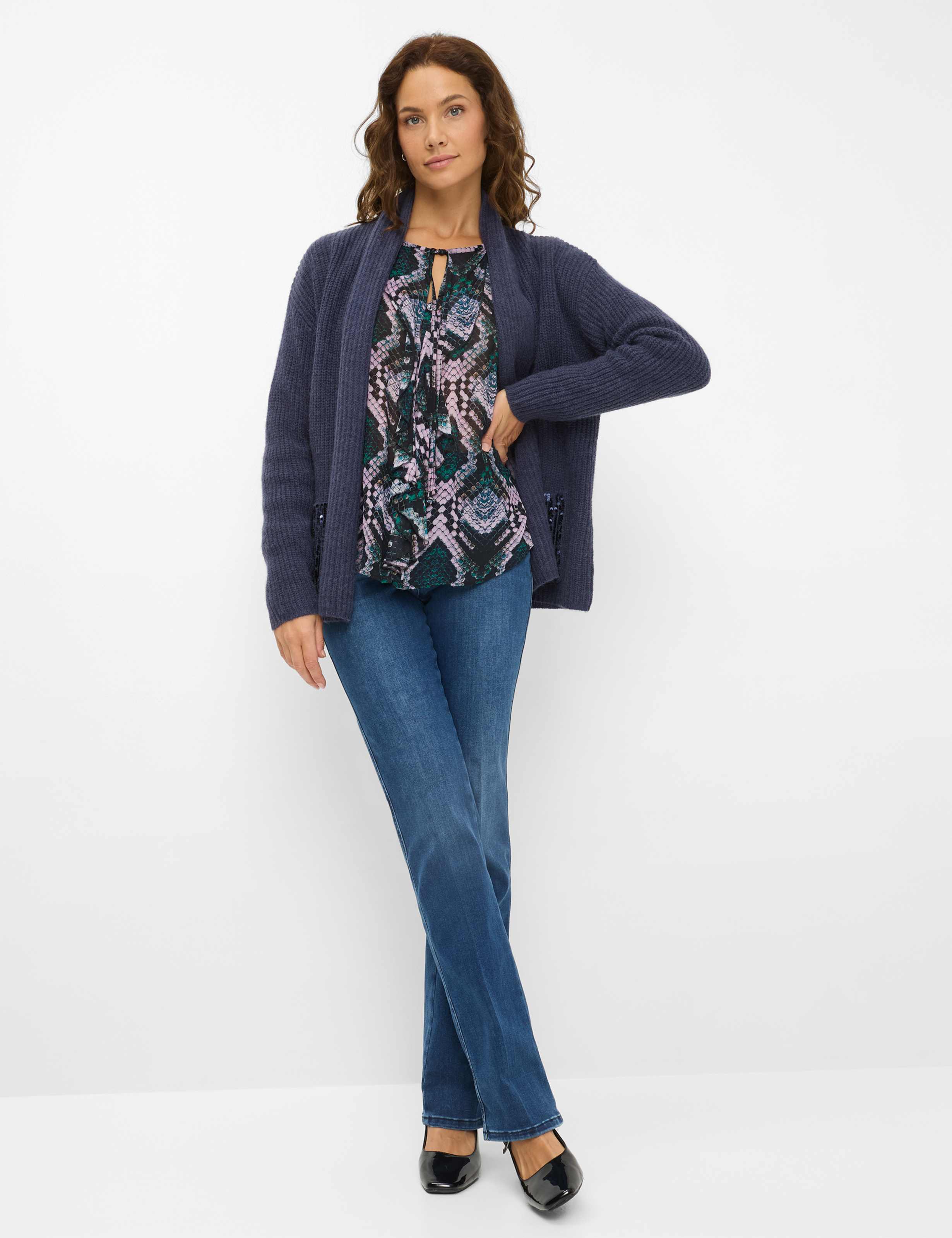 Femme Style VIVA Bleu Foncé  Tenue du mannequin