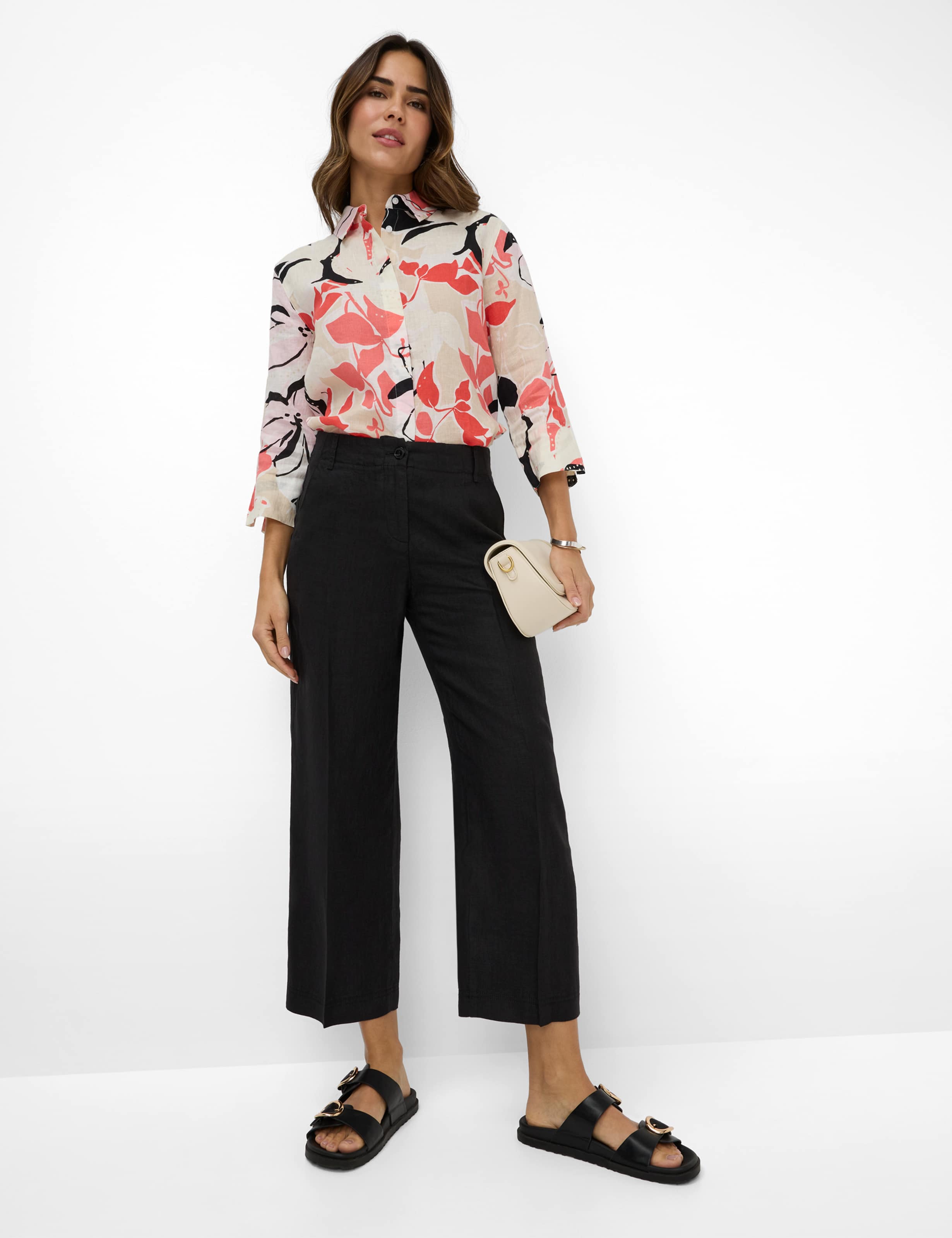 Women Style MAINE S Black Wide Leg Model Outfit