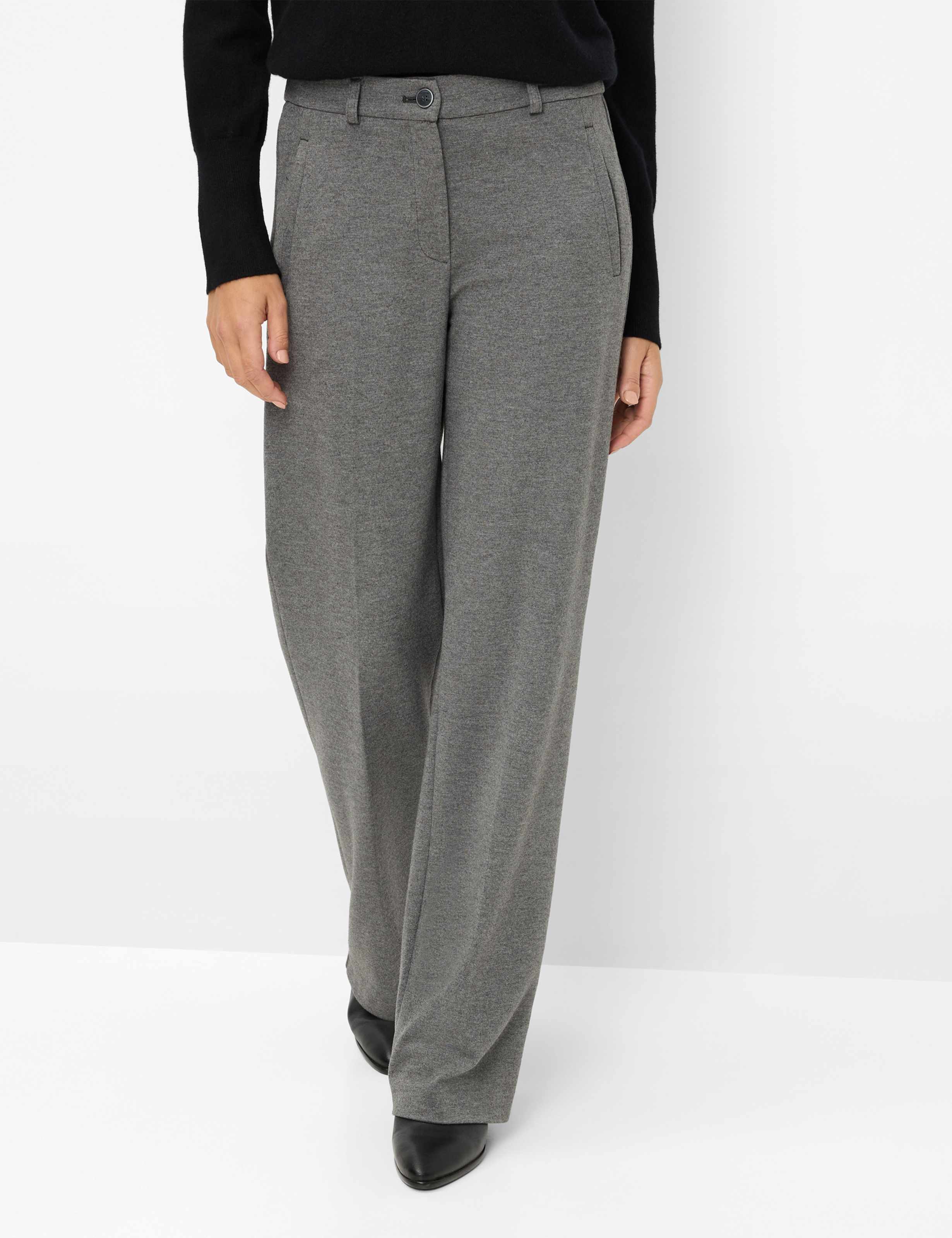 Thumbnail - Raphaela by Brax Damen Marlenehose Style PEGGY FLARED GREY, grau, Gr. 44K