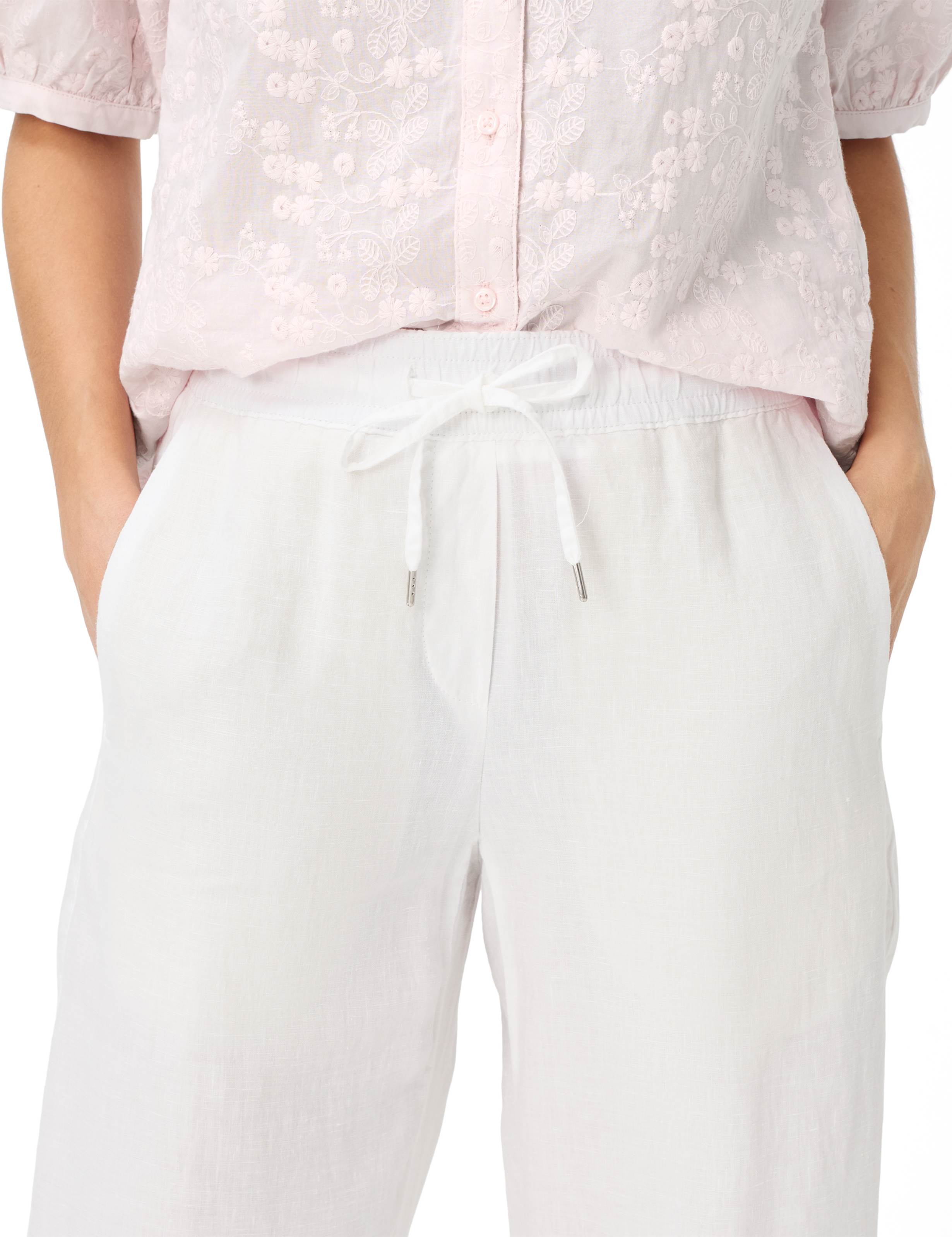 Damen Style FARINA Weiß Wide Leg Detail 2