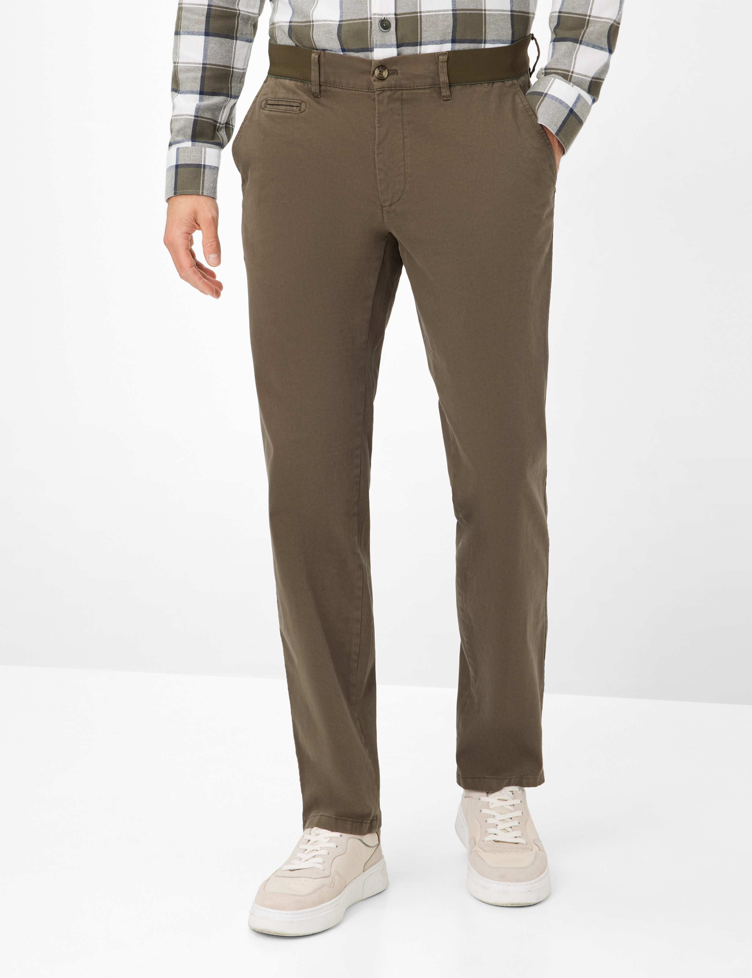 Thumbnail - Eurex by Brax Herren Flatfronthose Style TORGE OLIVE Grün Oliv, grün - oliv, Gr. 275U