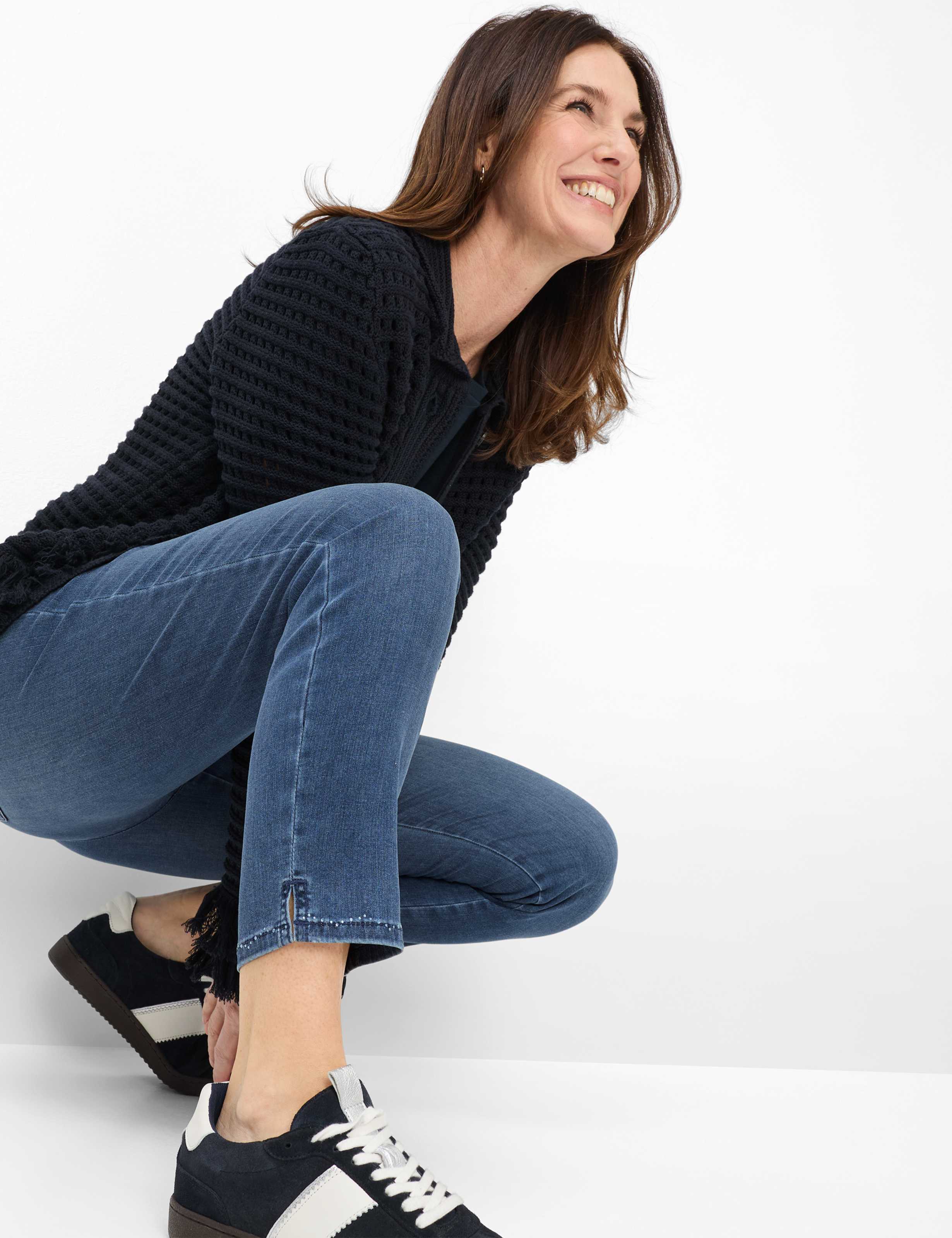 Femme Style PAMINA 6/8 Denim Bleu Slim Fit Détail 1