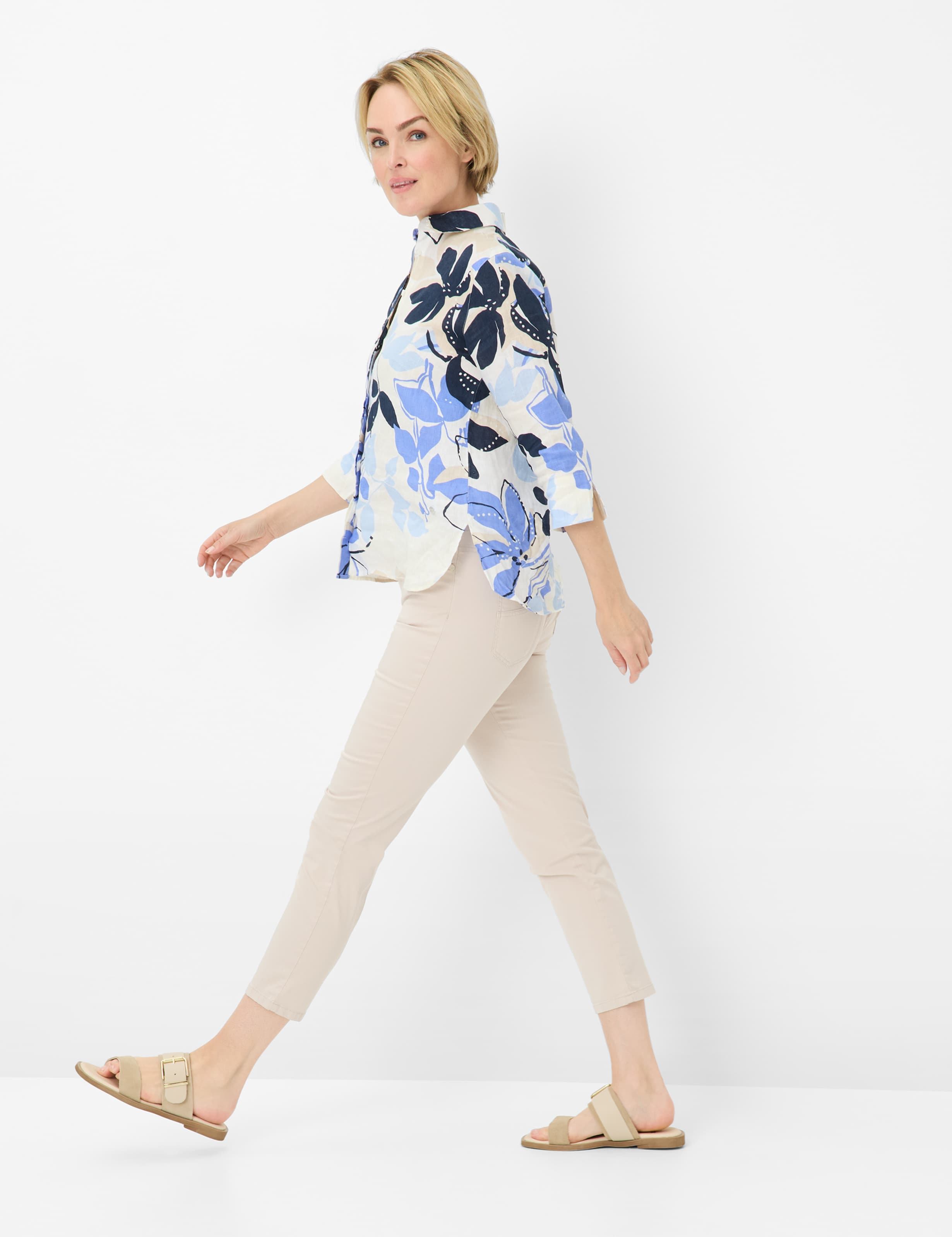 Dames Style PAMINA 6/8 Beige Slim Fit Model outfit