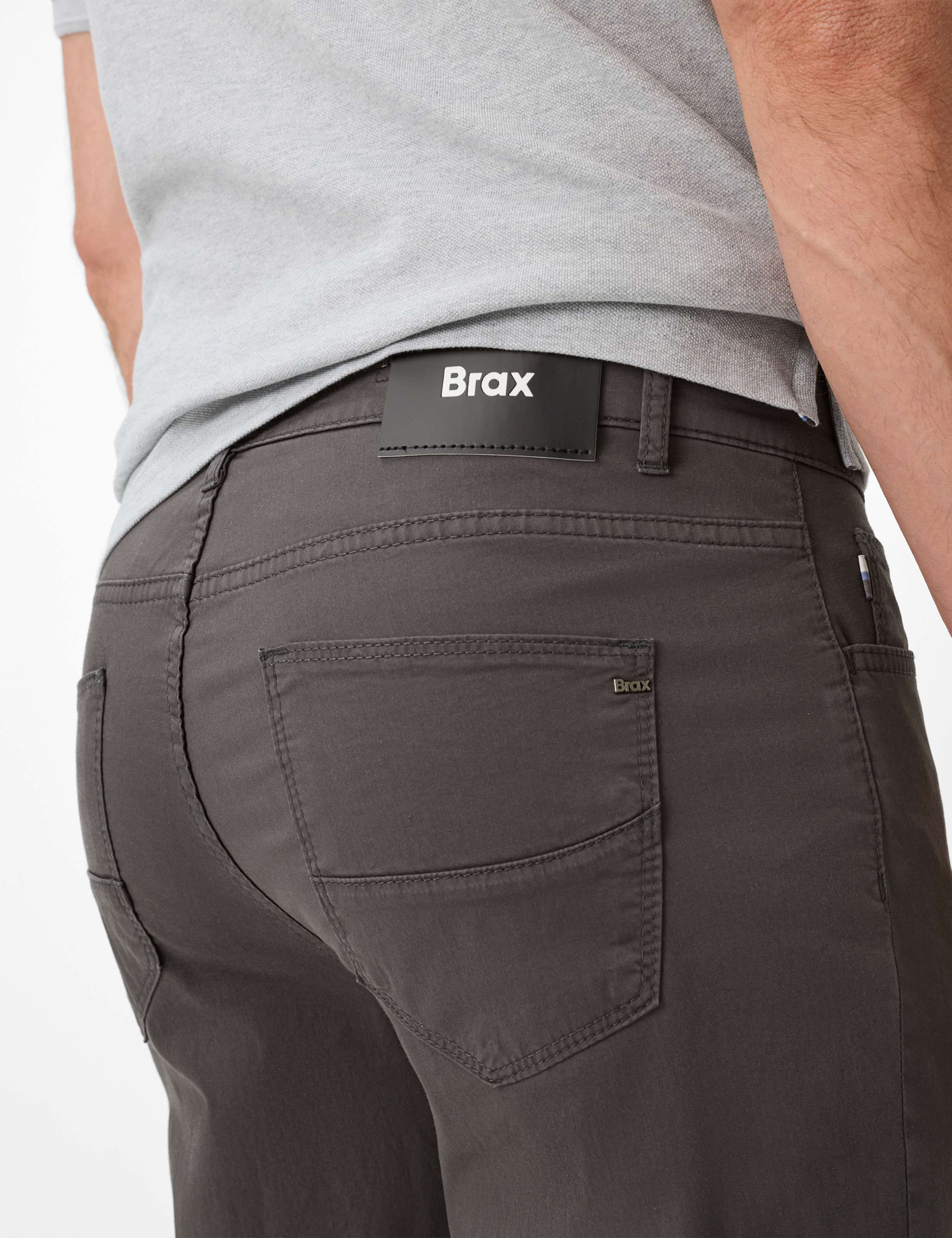 Herren Style CADIZ Grau Straight Fit Detail 2