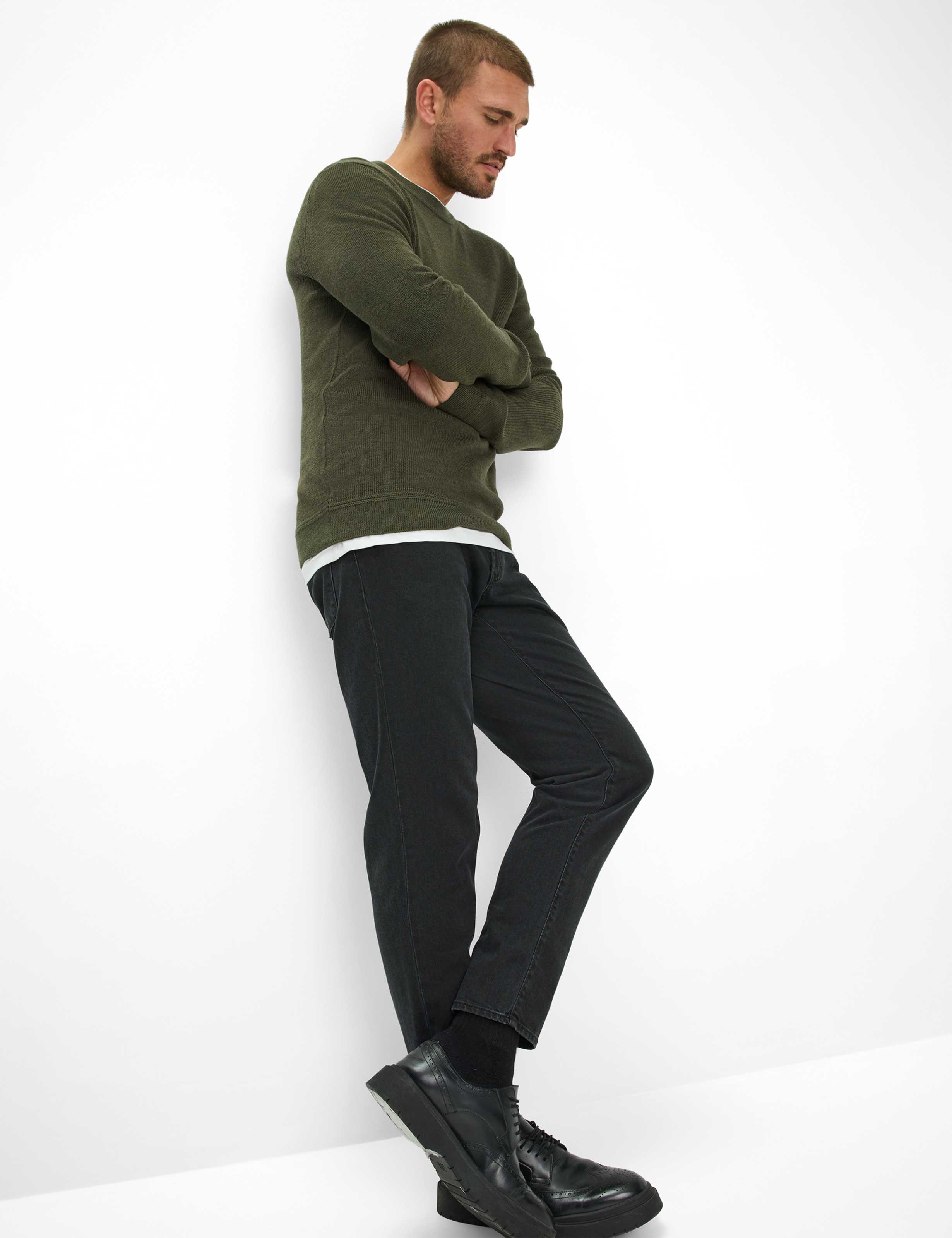 Men Style CURTIS Denim Black Relaxed Fit Detail 1
