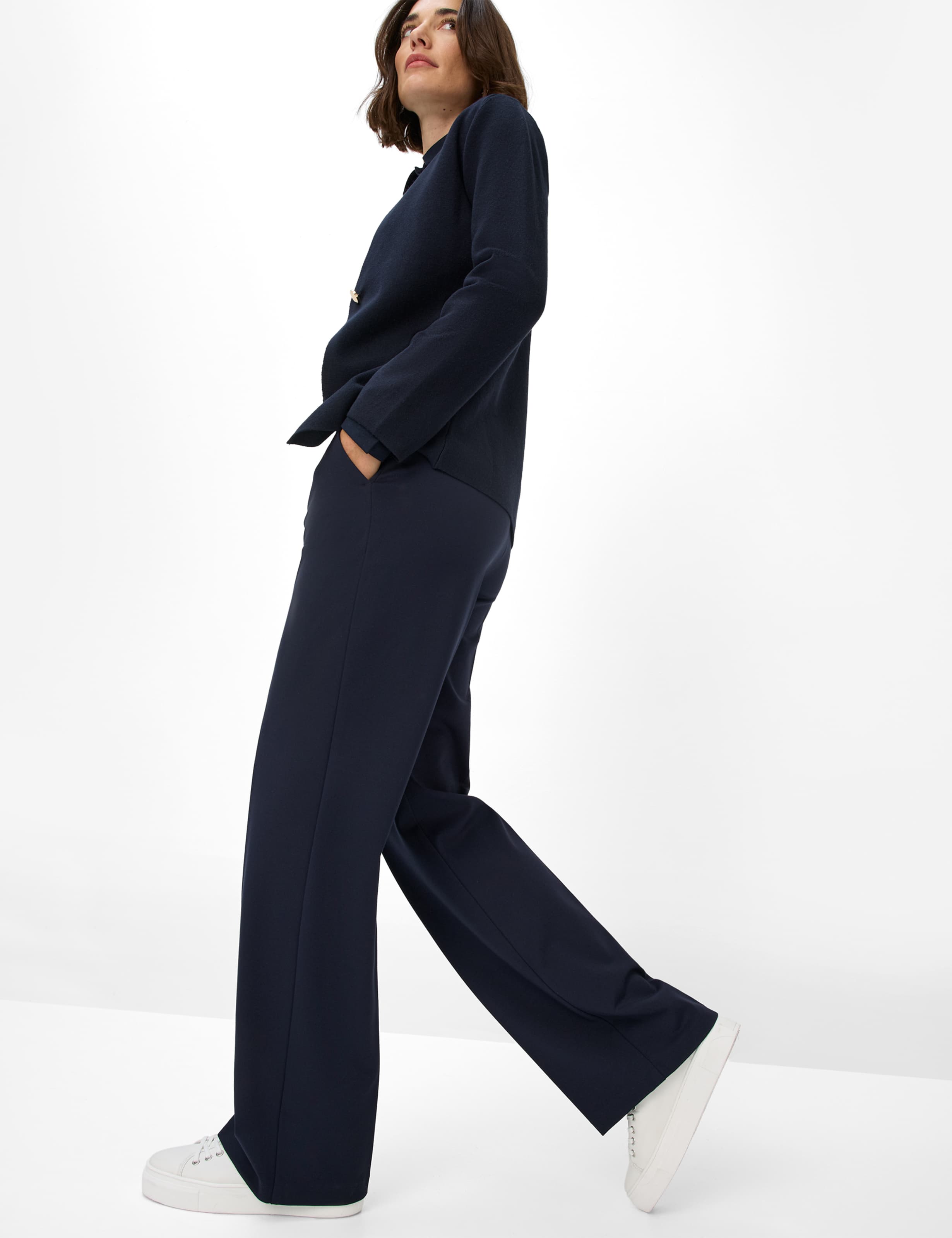Damen Style MAINE Dunkelblau Wide Leg Detail 1