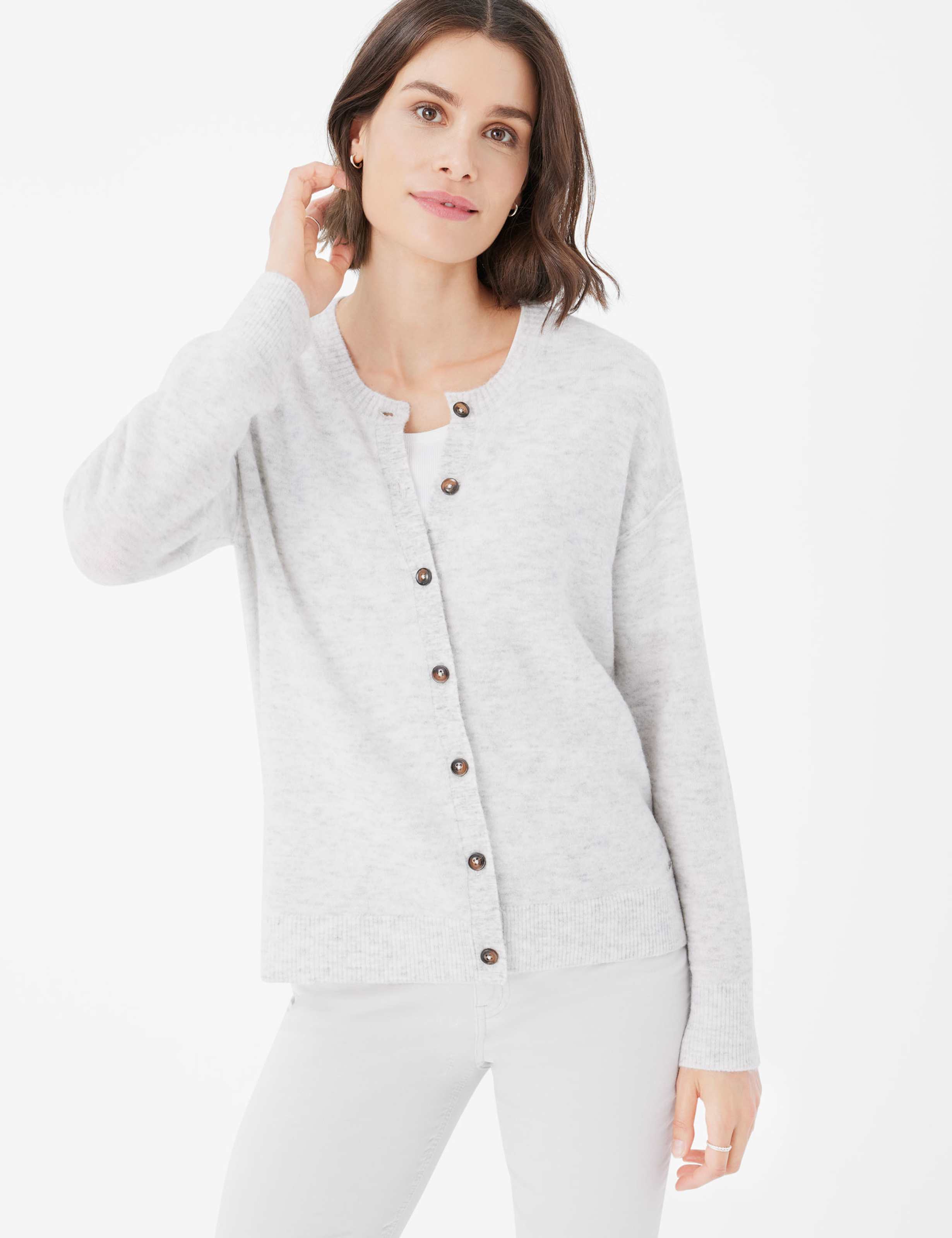 Women Style ALICIA cozy grey  Model Front