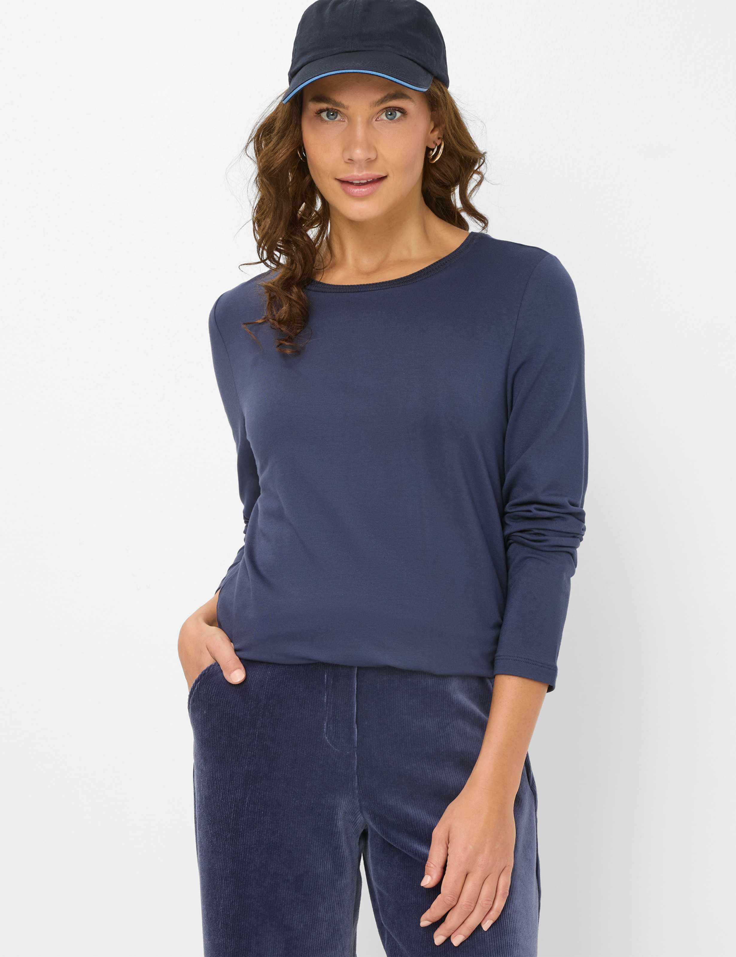 Thumbnail - Brax Damen Sweatshirt Style CARINA L midnight blue, dunkelblau, Gr. 46