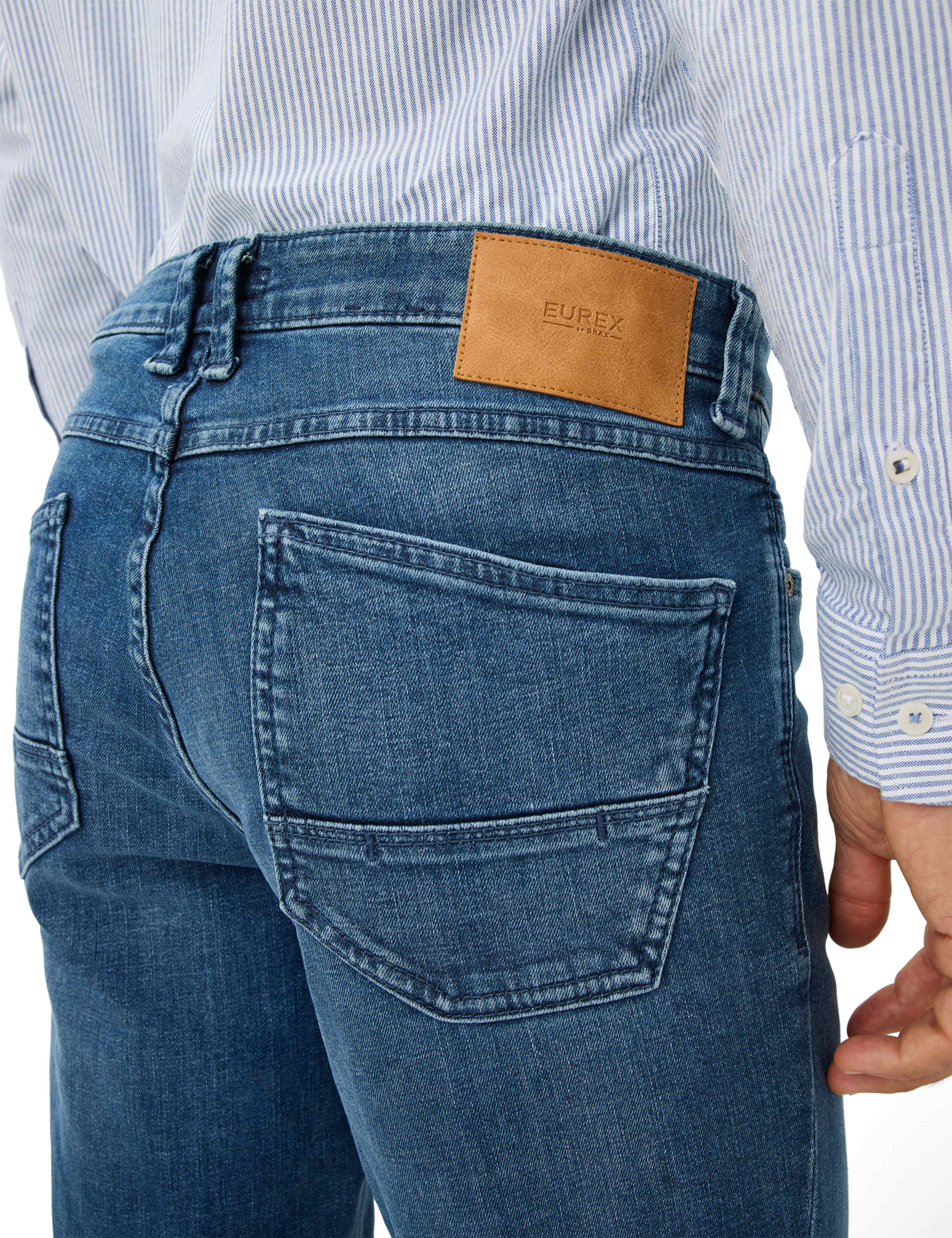 Men Style LUKE Denim Blue Modern Fit Detail 1