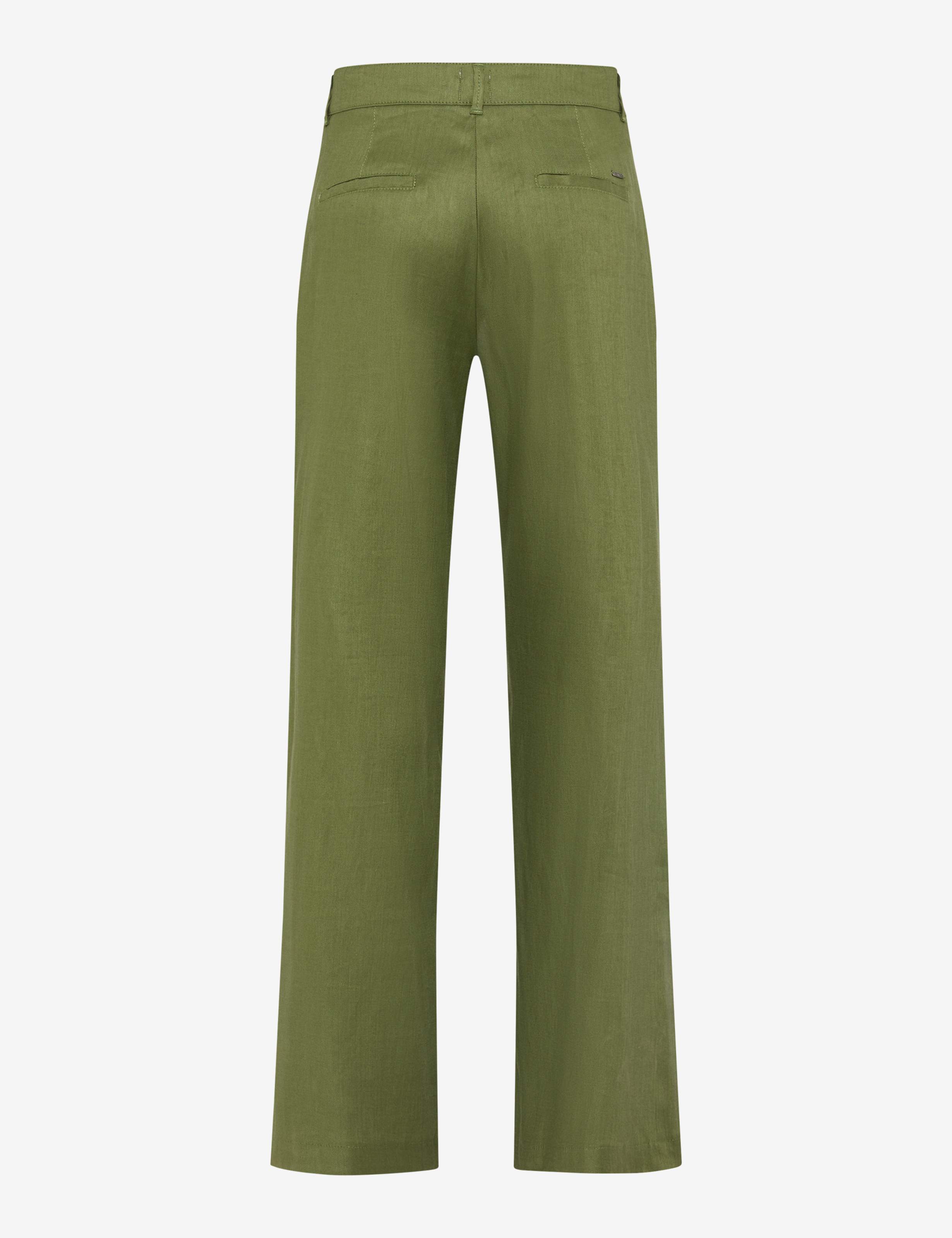 Femme Style MAINE Vert Wide Leg Détourage arrière