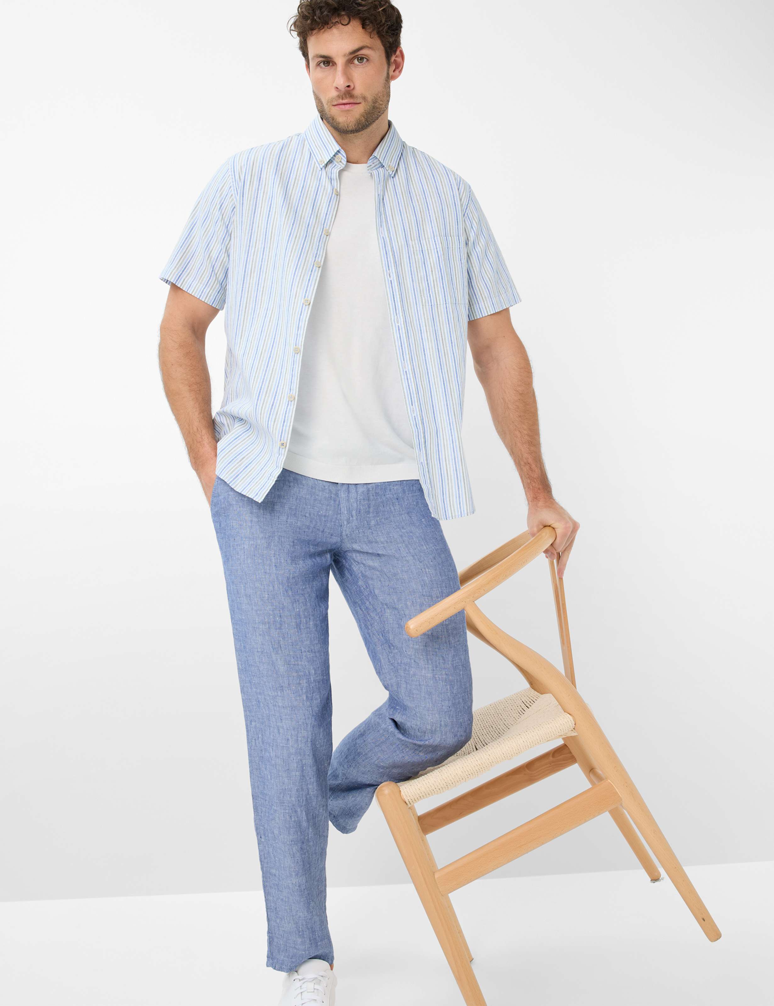 Herren Style FABIO Blau Modern Fit Detail 1