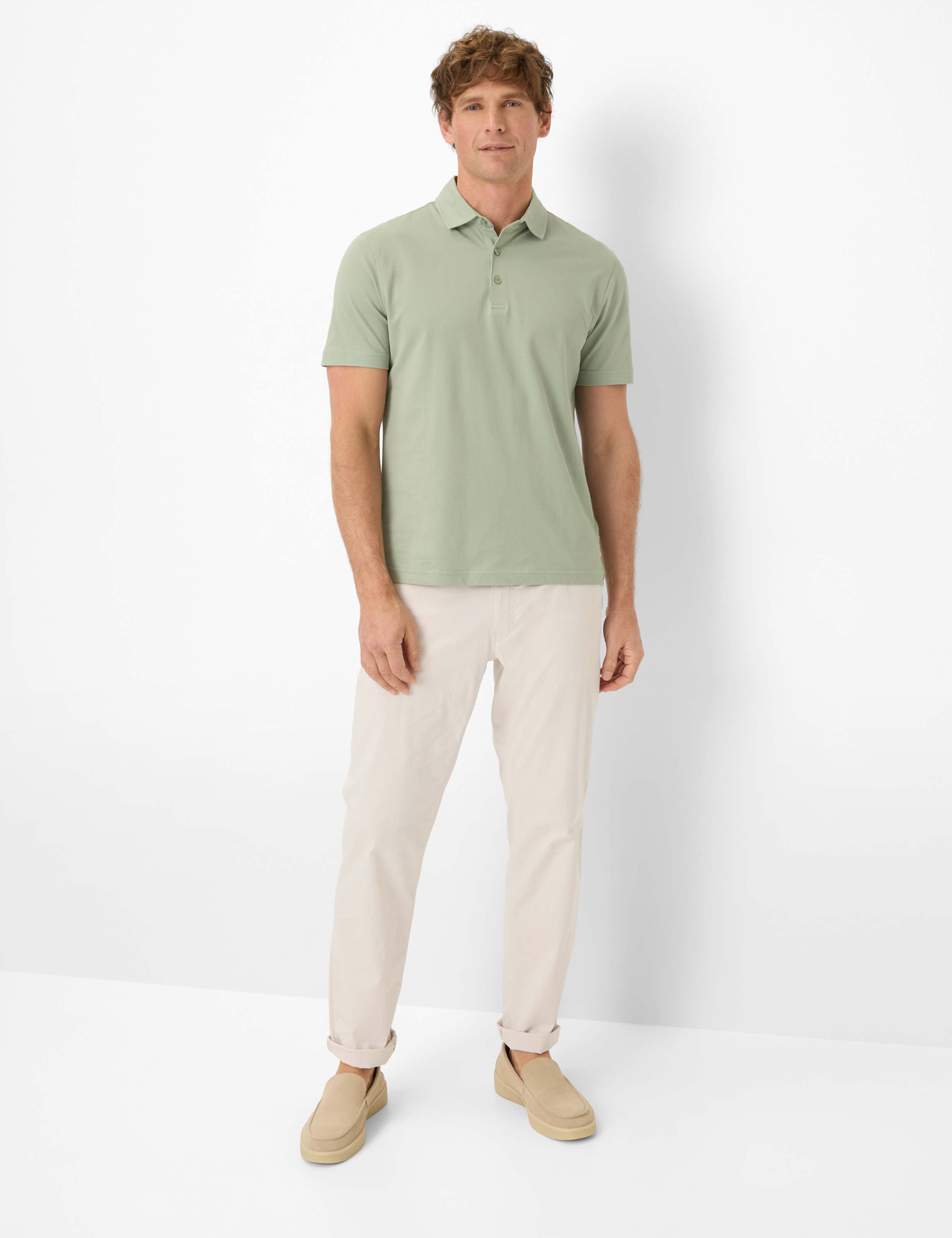 Herren Style COOPER Hellbeige Regular Fit Model Outfit