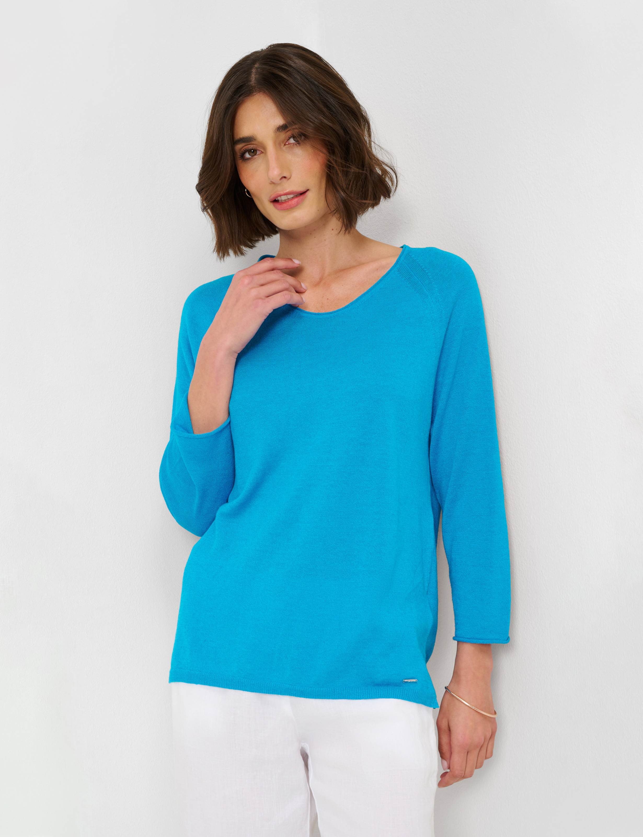 Women Style NALA aqua  Model Front