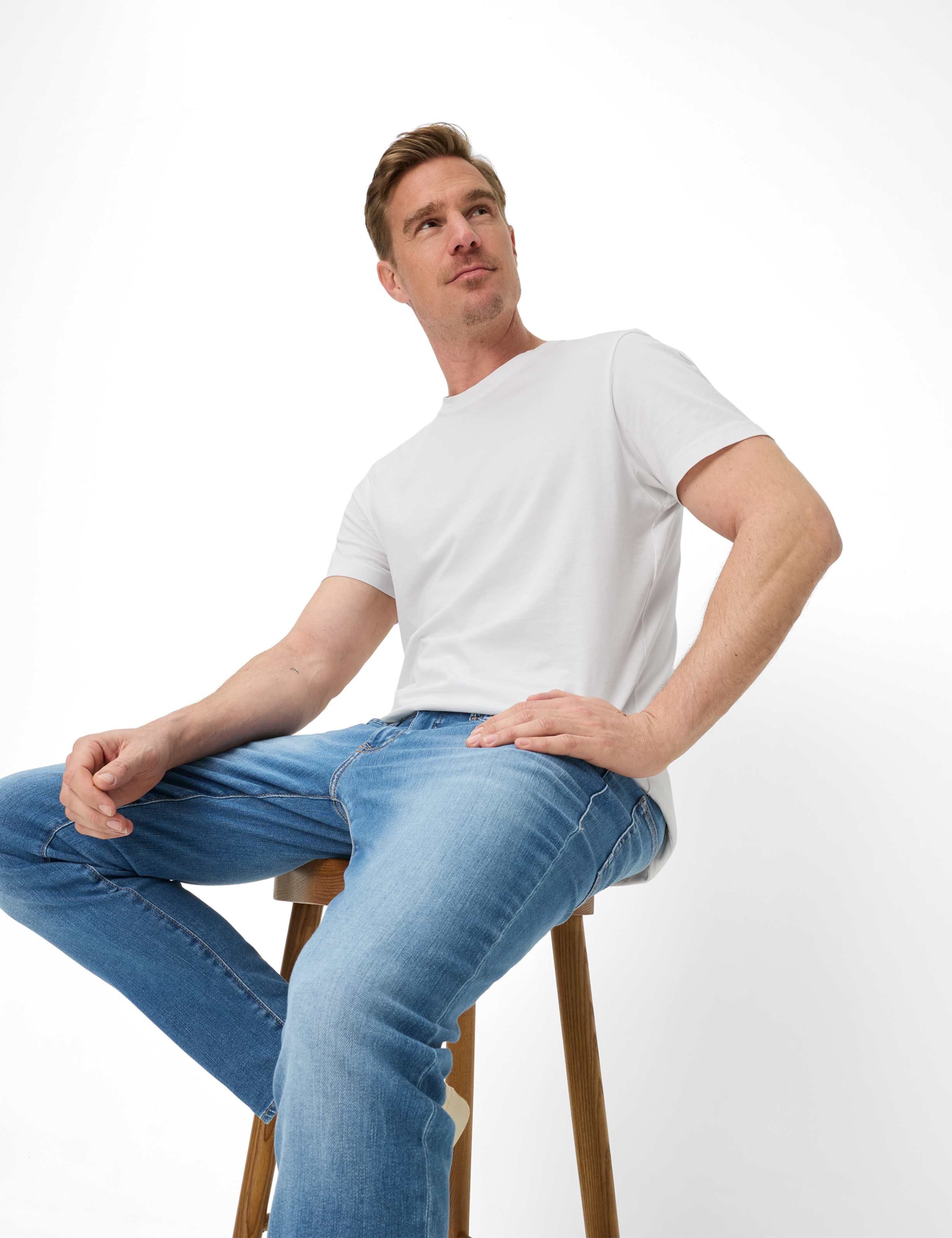 Herren Style CHRIS Denim Blau Slim Fit Detail 1