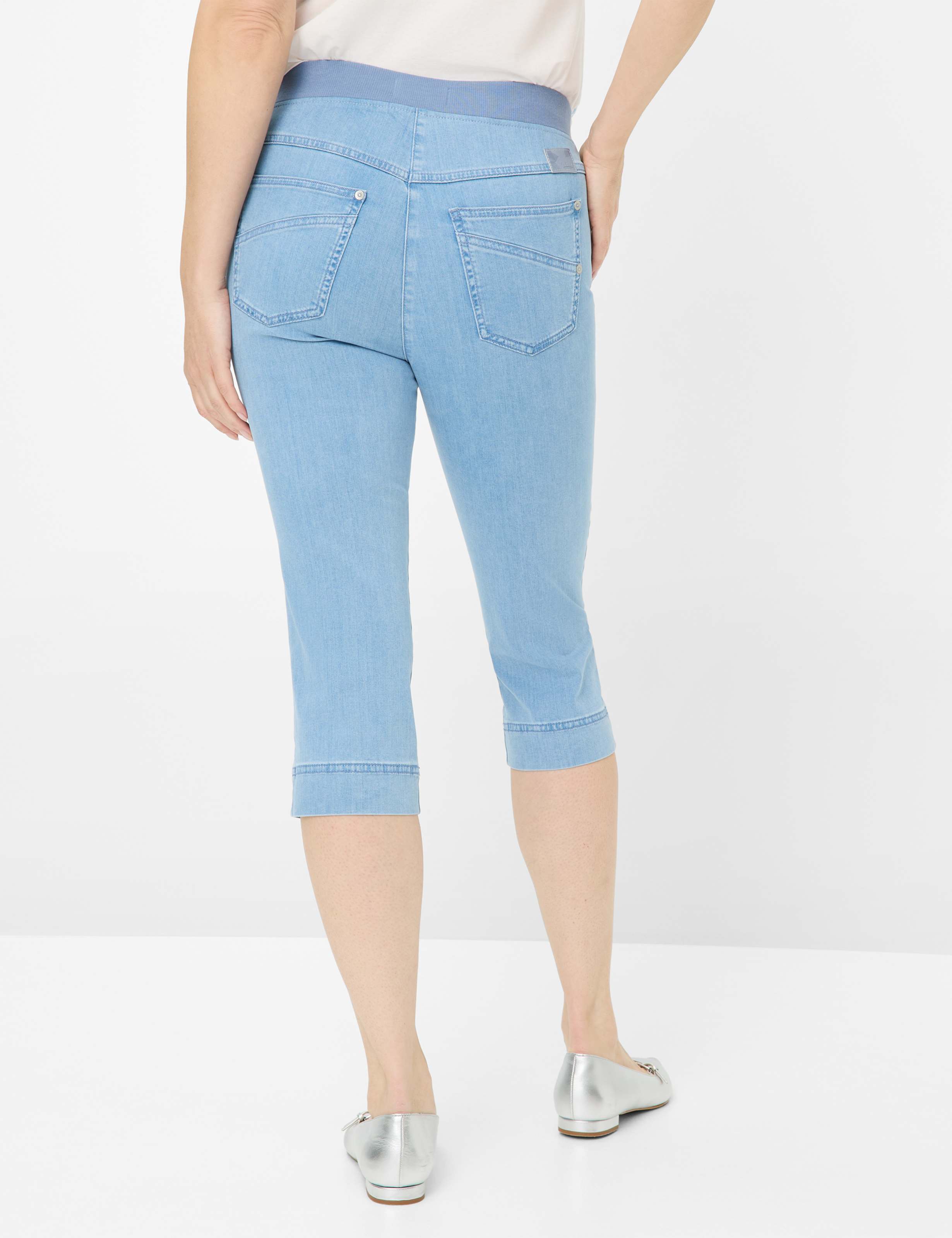 Thumbnail - Raphaela by Brax Damen Style PAMINA CAPRI BLEACHED LIGHT BLUESLIGHTLYUSE, denim hellblau, Gr. 46K