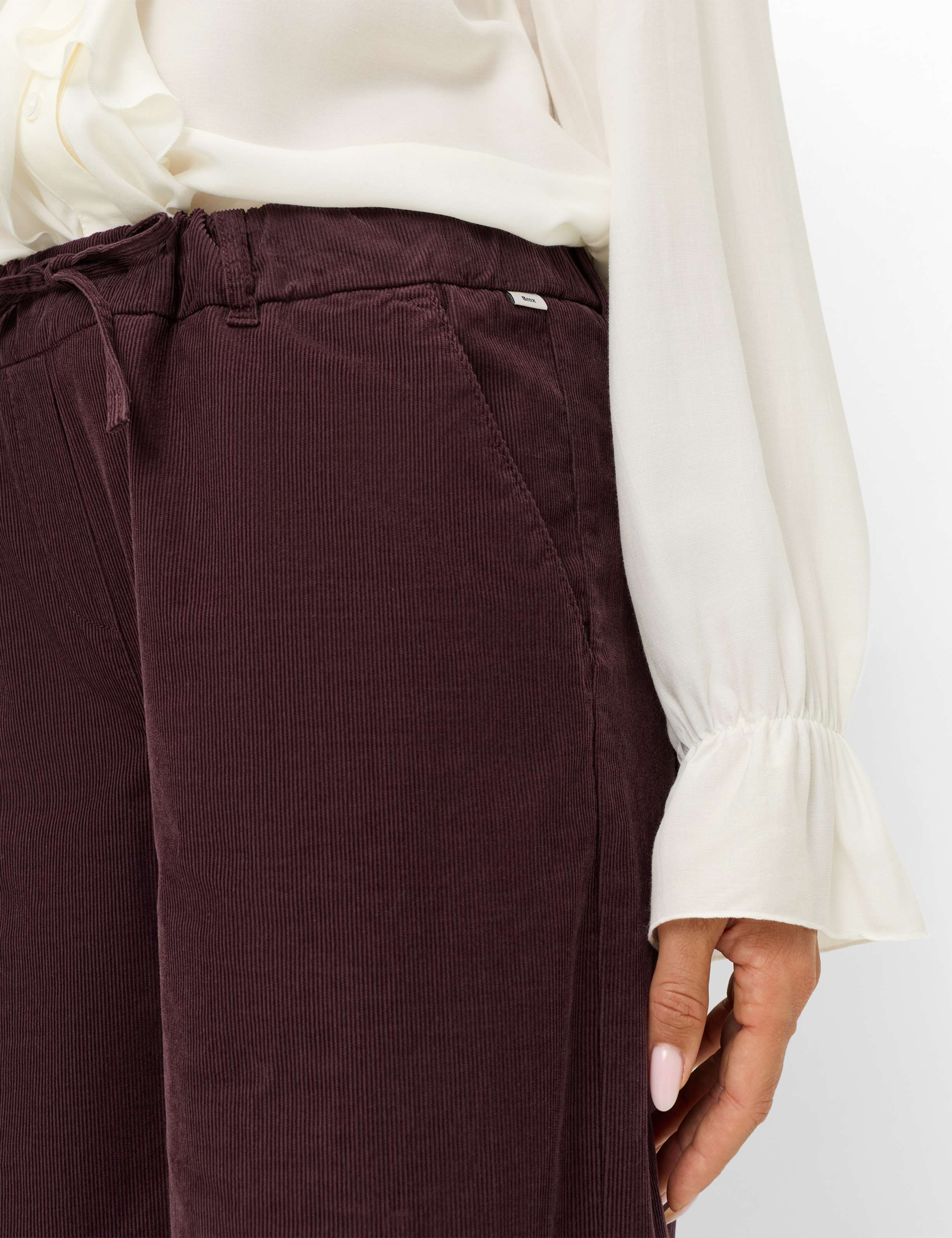 Dames Style MAINE Donkerpaars Wide Leg Detail 2