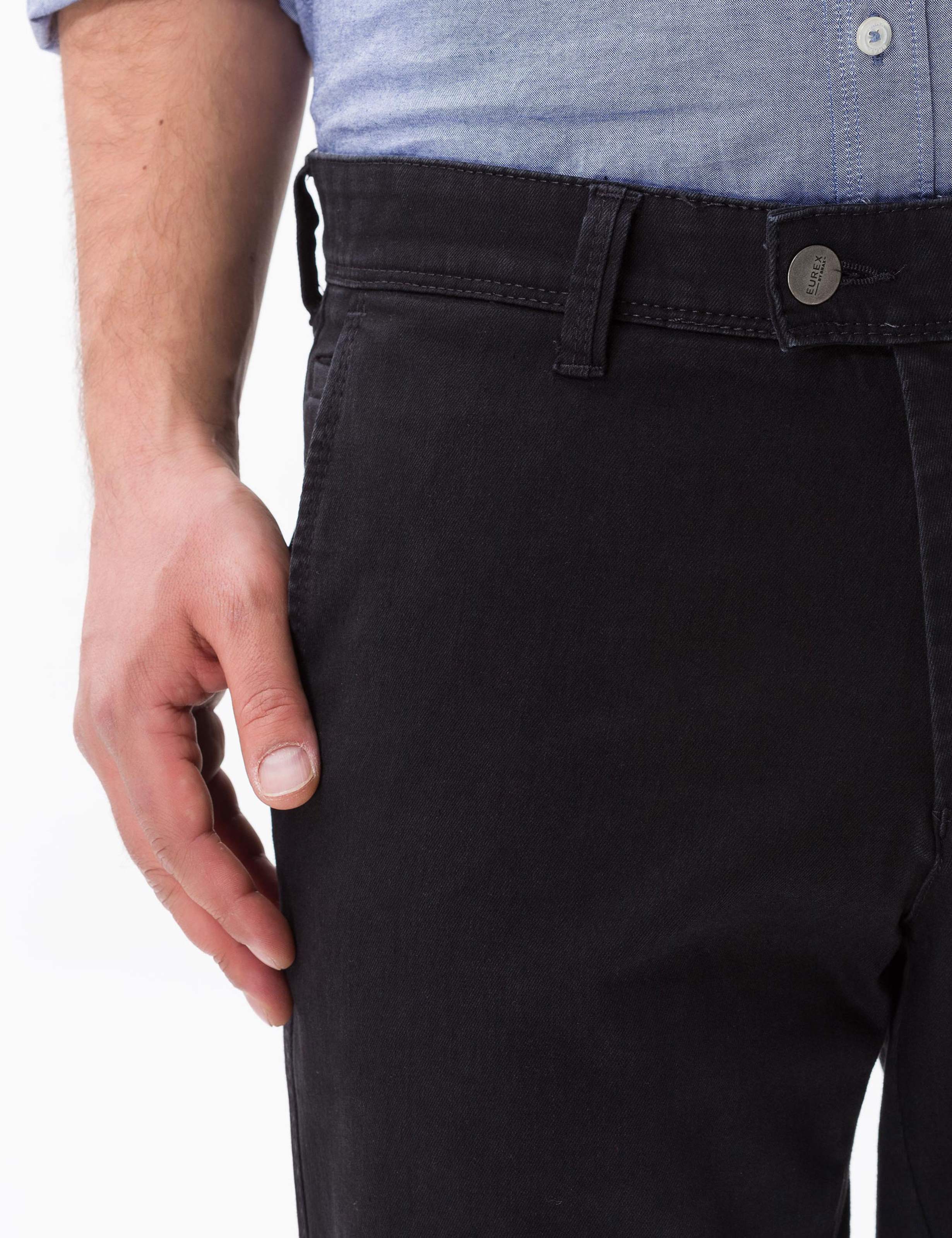 Herren Style JIM Denim Schwarz Regular Fit Detail 2