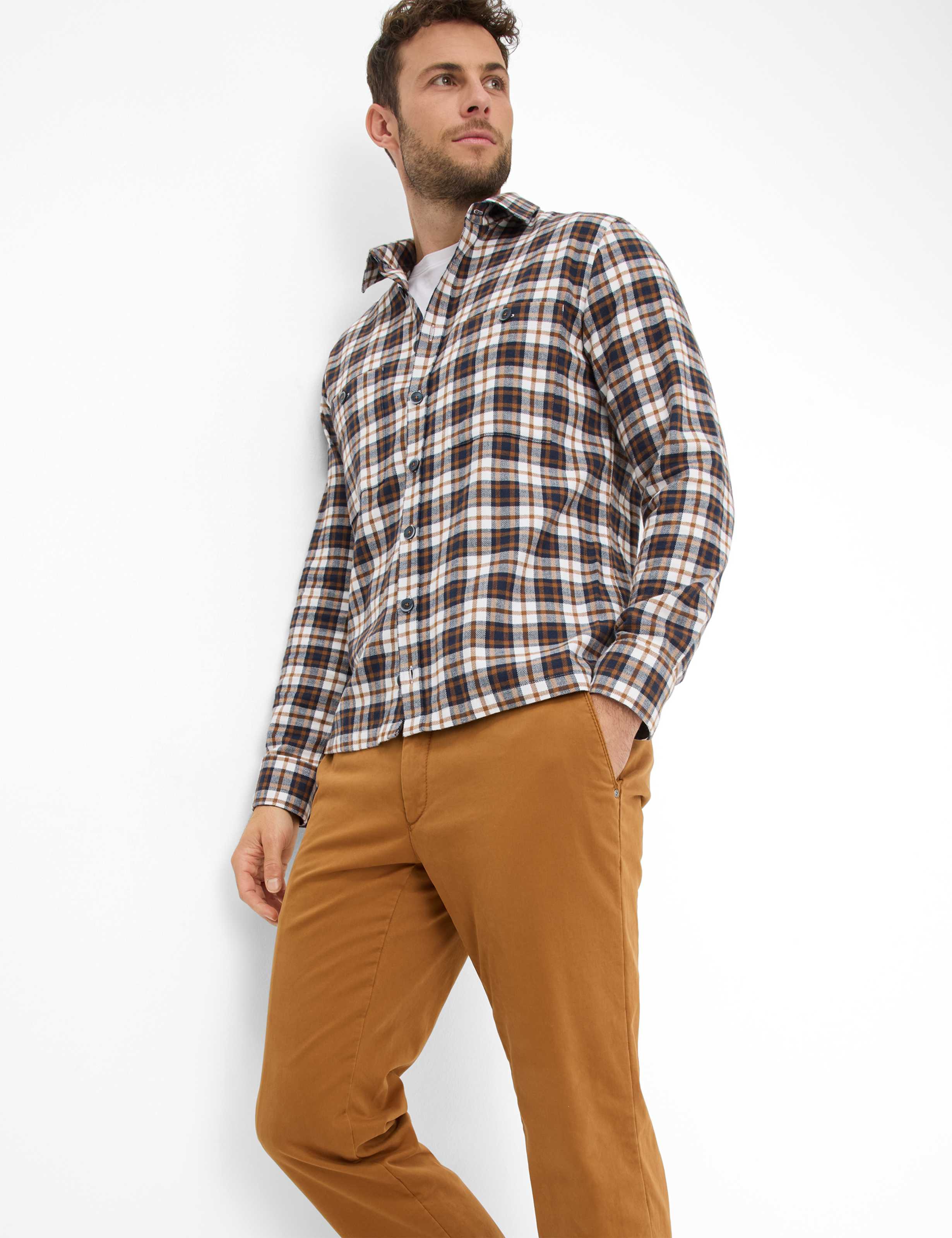 Herren Style FABIO TT Gelb - Curry Modern Fit Detail 1