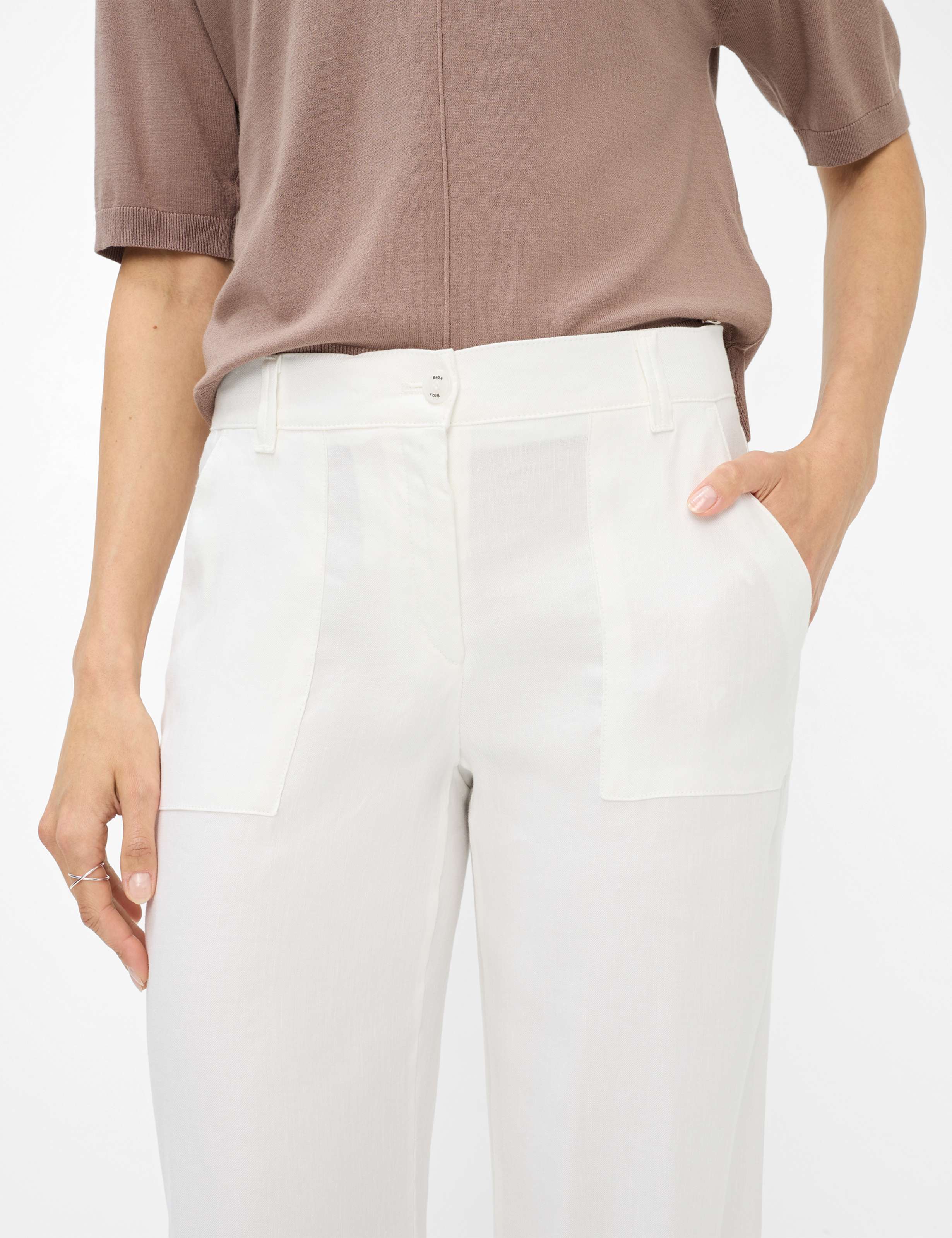 Damen Style MAINE Weiß Wide Leg Detail 2